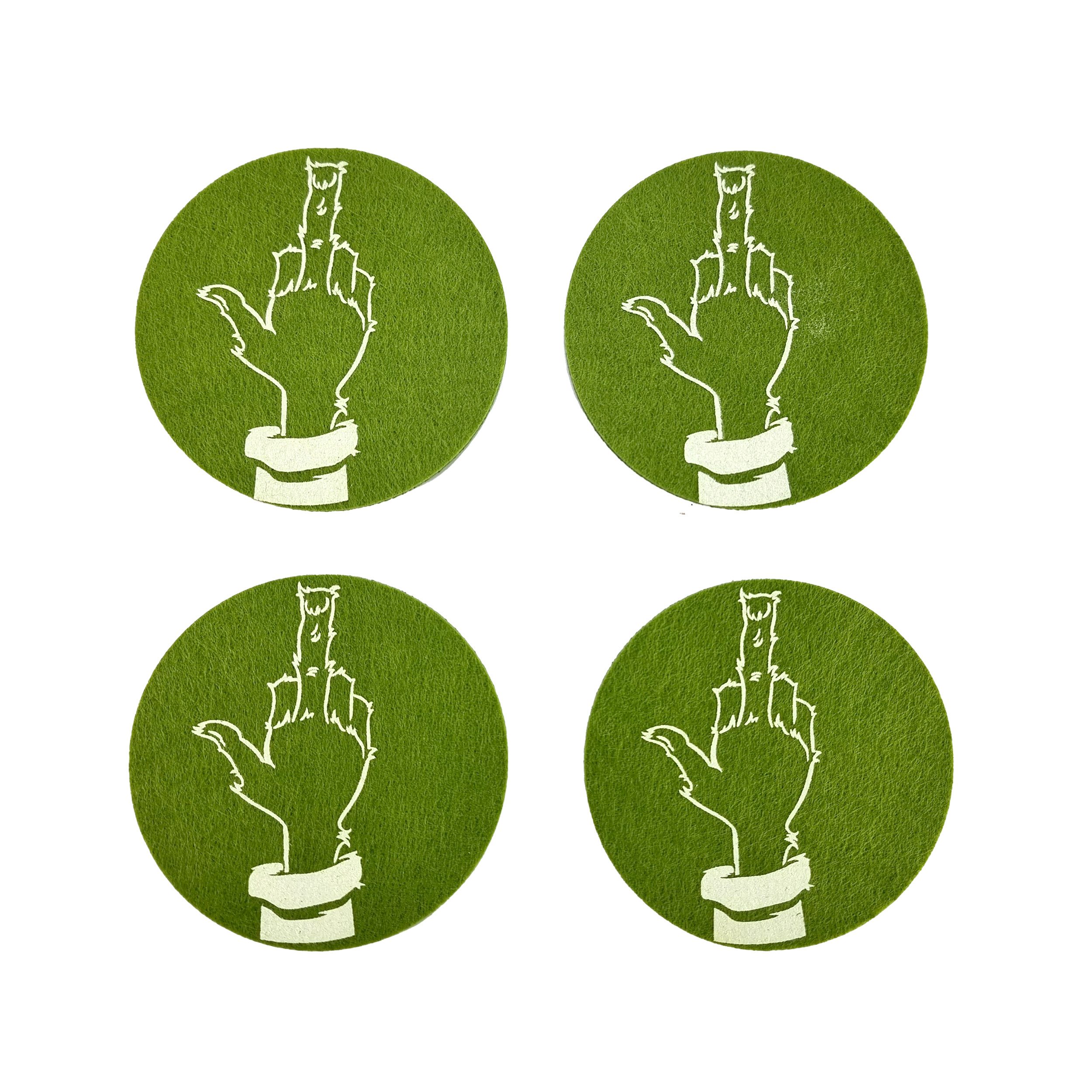 TOPCENT Glasuntersetzer Muffel Untersetzer 4er SET Filz 10x10x0,5cm