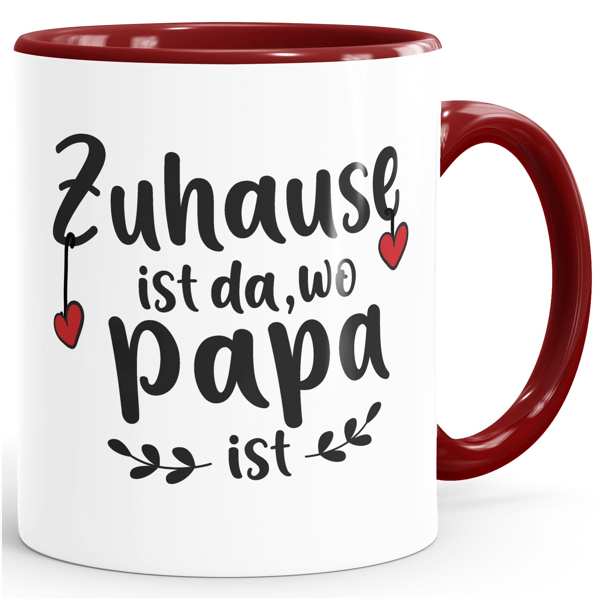 SpecialMe Tasse Kaffee-Tasse Zuhause ist da, wo Mama ist Geschenk für Mutti Muttertag, Keramik