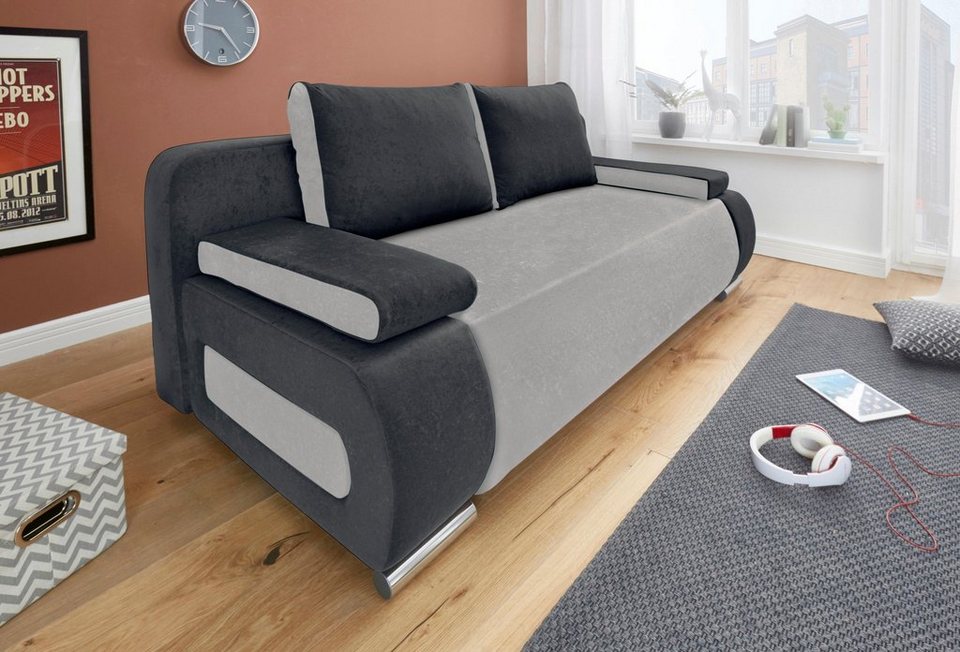 COLLECTION AB Schlafsofa Moritz, mit Bettfunktion und Bettkasten,  komfortabler Federkern