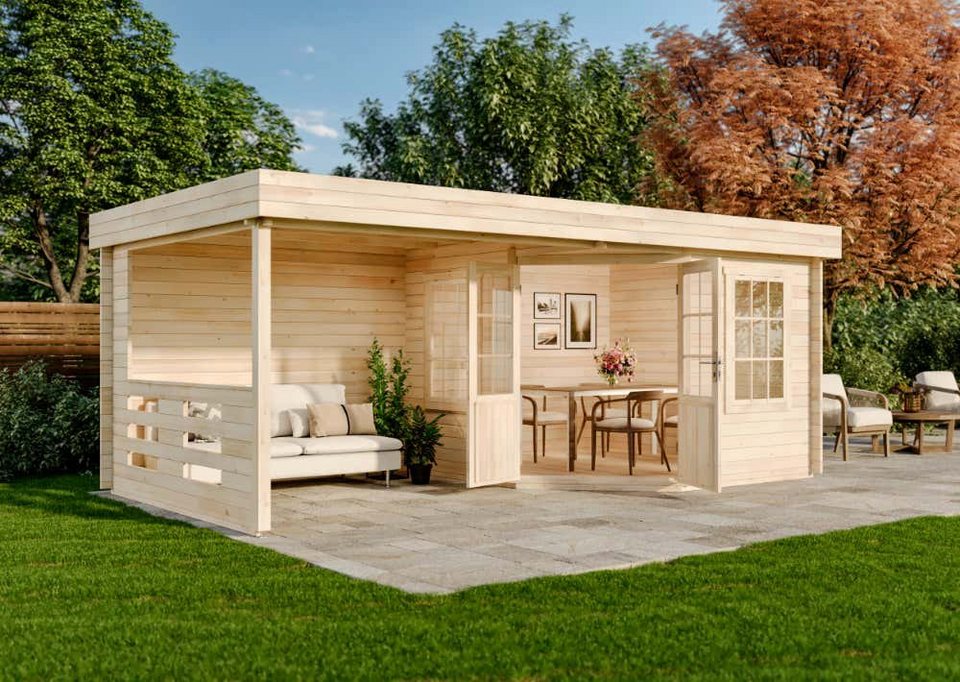 Alpholz Gartenhaus »Gartenhaus Modell Hanna-40«, BxT: 602,00×324,00 cm