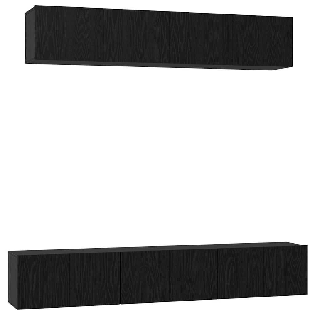 vidaXL TV-Schrank TV-Schrank-Set 5 pcs Schwarz günstig online kaufen