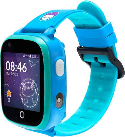 Soymomo Blockierung fremder Anrufer Smartwatch (4G), Kinder GPS Anrufe Nachrichten SOS-Taste Kamera Schulmodus Blockierung