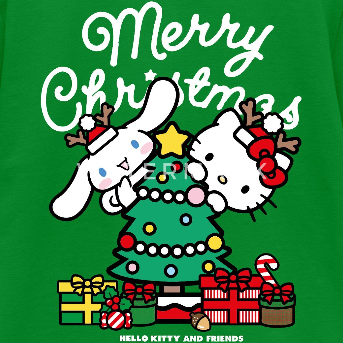 Spreadshirt T-Shirt Hello Kitty Und Cinnamoroll Weihnachten Kinder Premium T-Shirt (1-tlg)