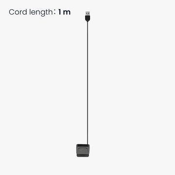kwmobile USB Ladegerät für Fitbit Versa 4 / Sense 2 / Versa 3 / Sense USB-Ladegerät (1-tlg., USB Kabel Charger Stand - Smart Watch Ladestation - Standfunktion)