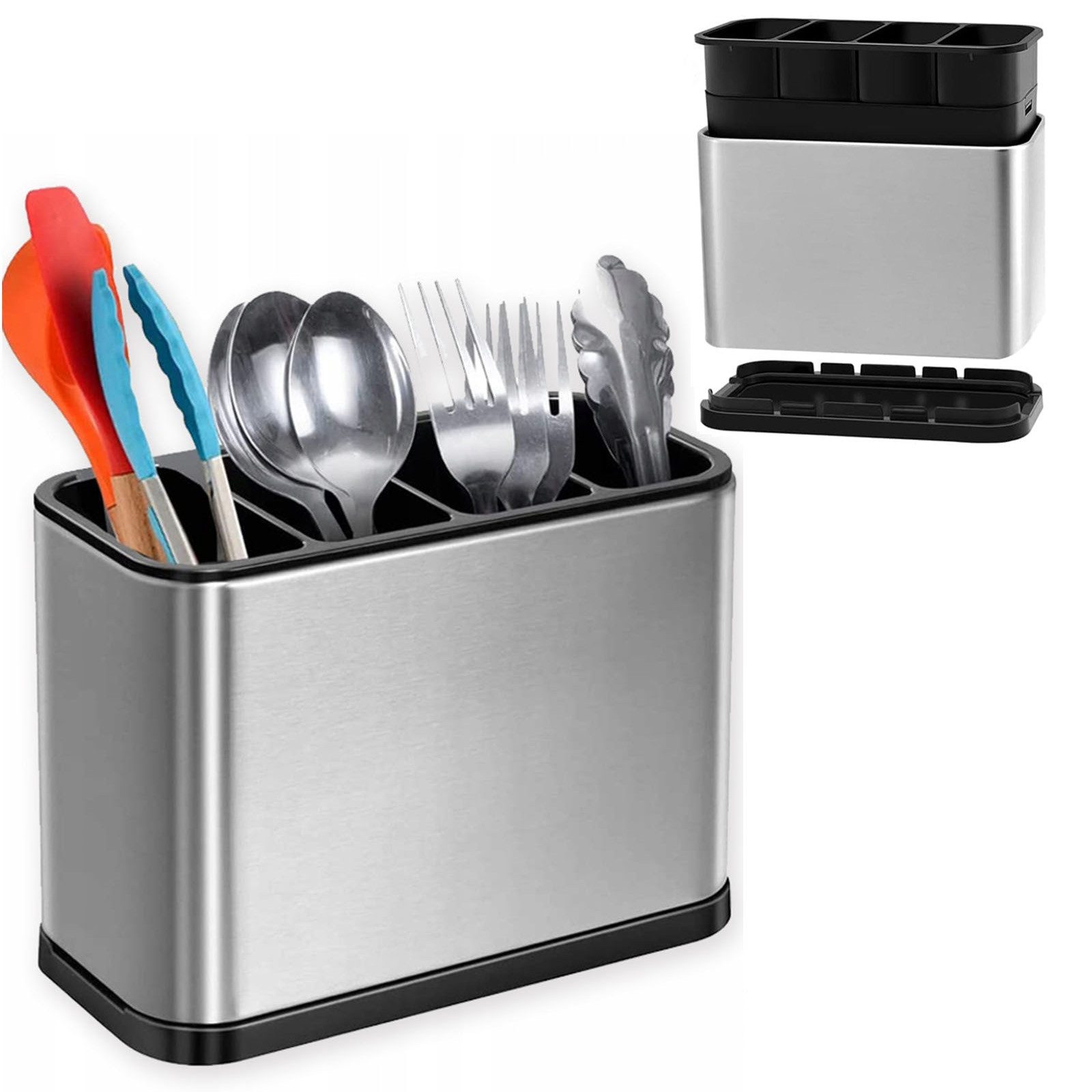 REDOM Besteckhalter 4-Fach Utensilienhalter Küchenorganizer, (Kompakter Bes günstig online kaufen