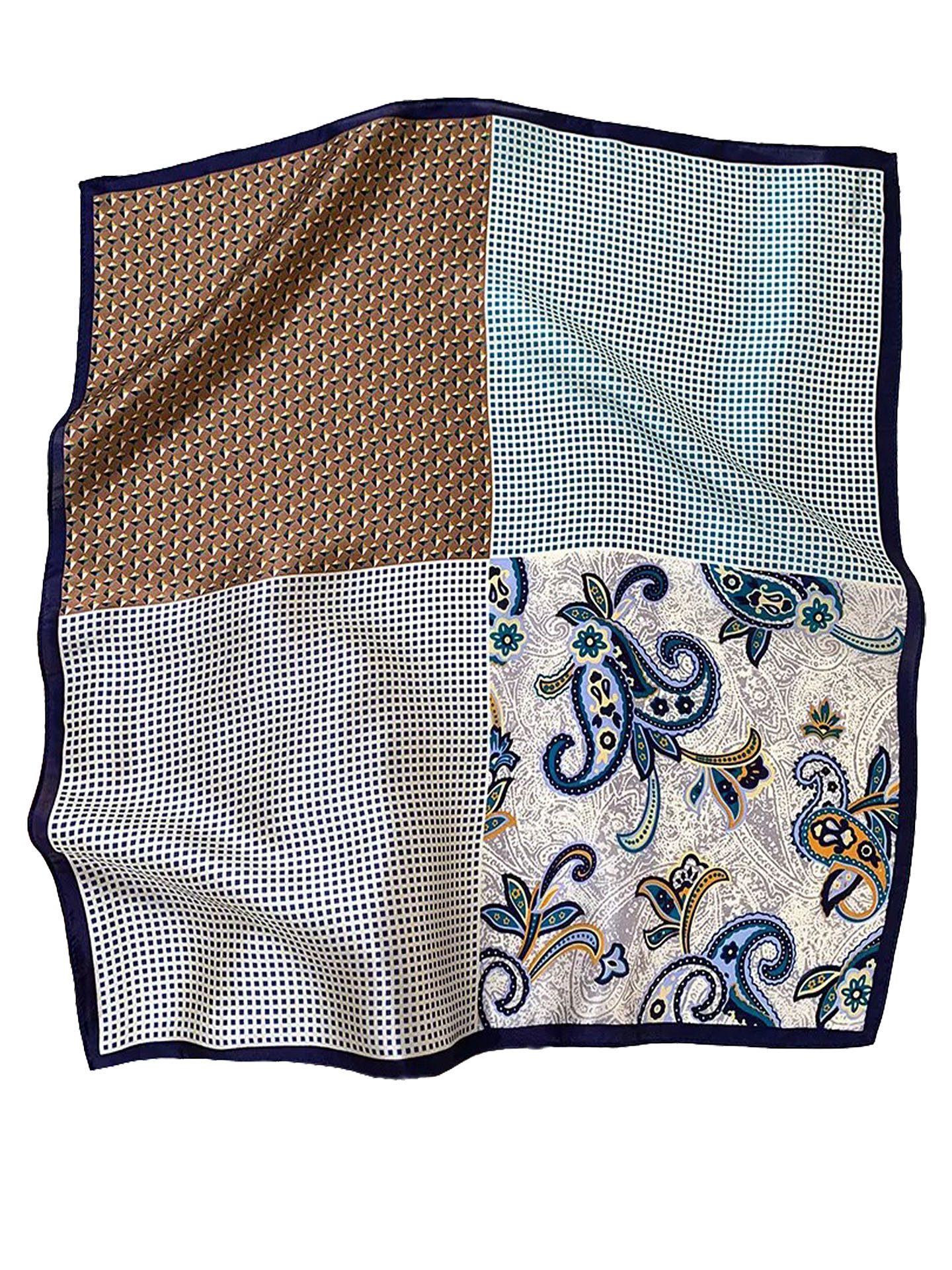 Moschen-Bayern Halstuch Halstuch Damen Herren Nickituch Seidentuch Seidenhalstuch Blau Schwarz