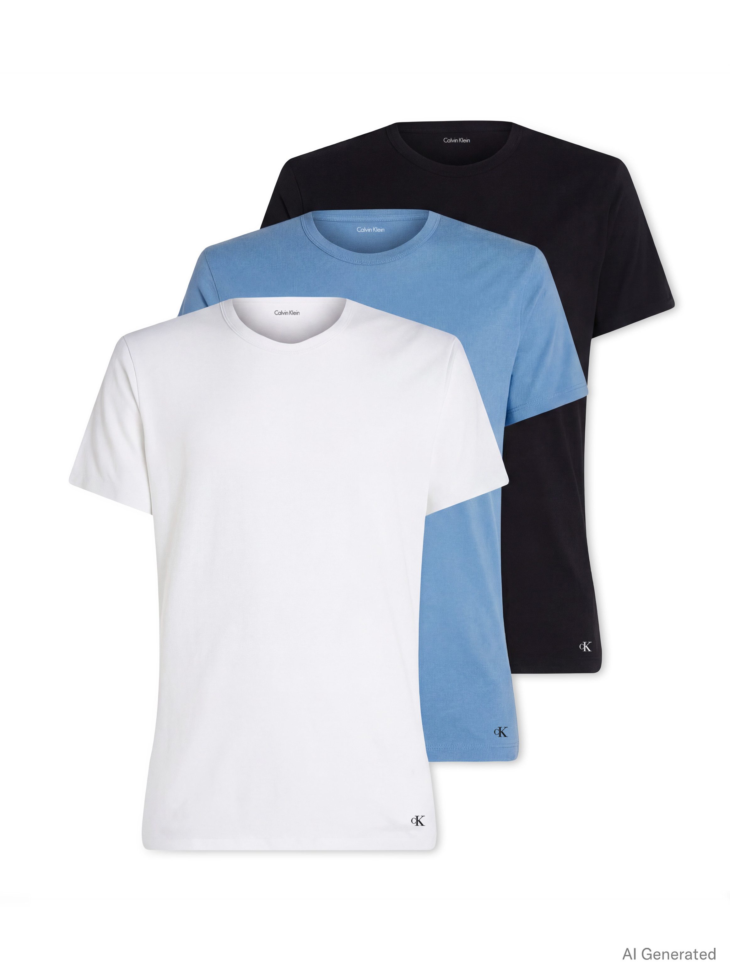 Calvin Klein Underwear T-Shirt SHORT SLEEVE CREW NECK 3PK (Packung, 3-tlg., 3er-Pack) mit Logo am Saum