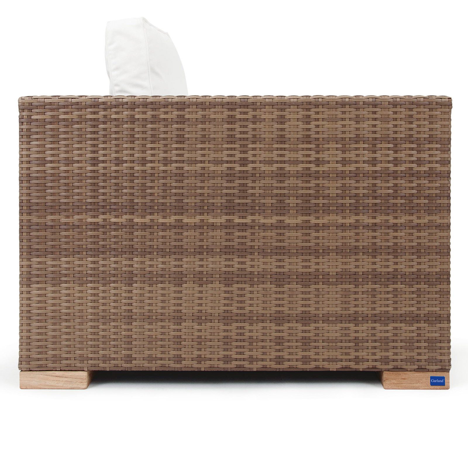 Garland Gartensessel Havanna, Poly Rattan mit Auflage Kissen Teak Holz Loungesessel Outdoor Garten