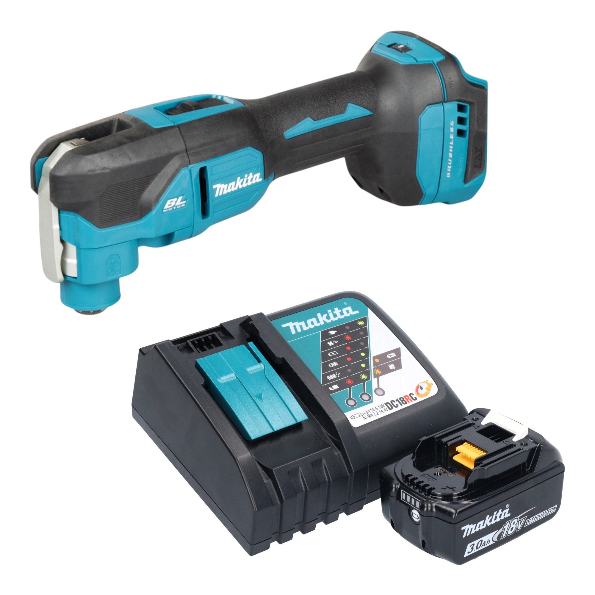 Makita Akku-Multifunktionswerkzeug DTM 53 RF1 Akku Multifunktionswerkzeug 18 V OIS / Starlock Brushless