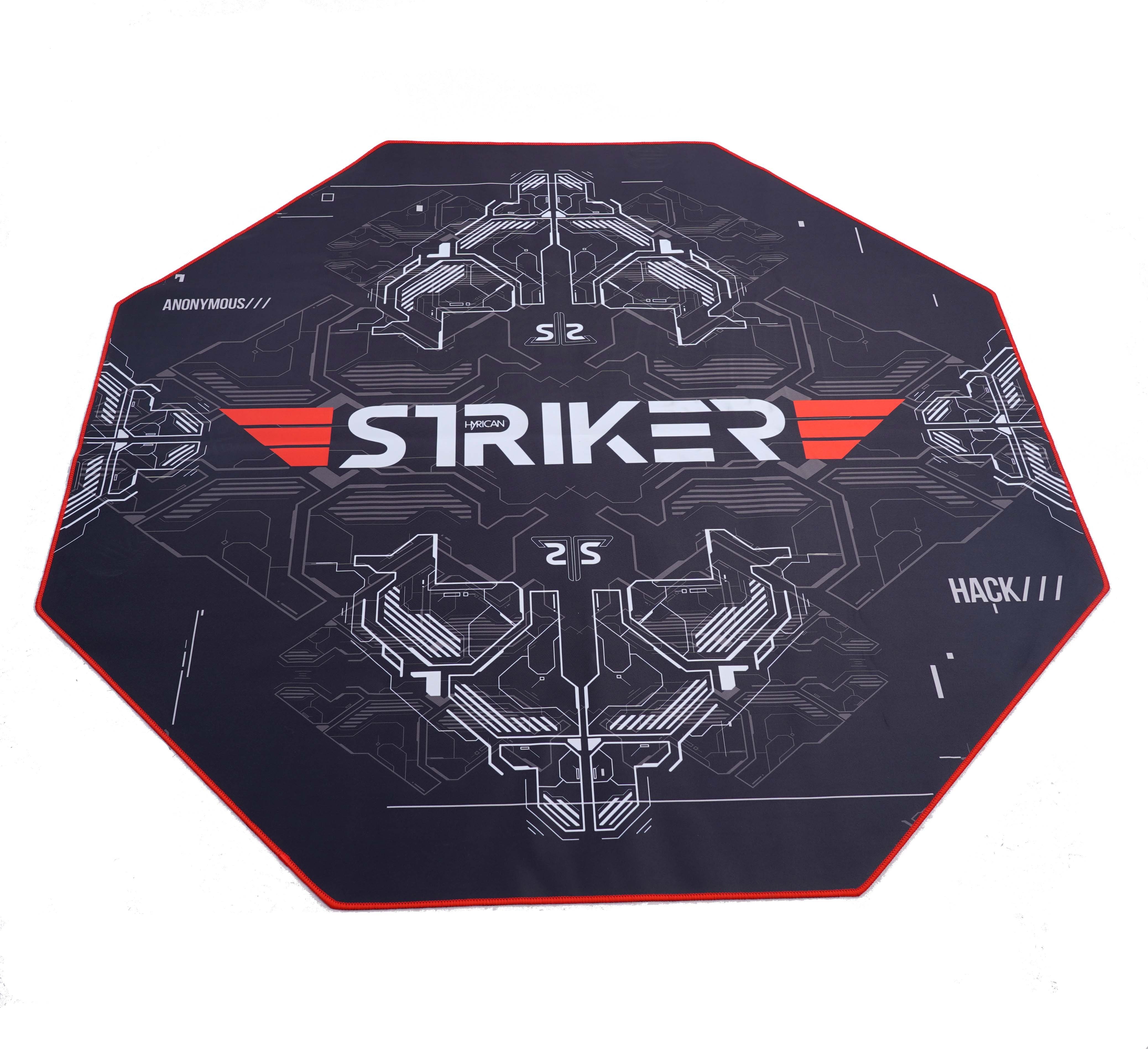 Hyrican Gaming-Stuhl Striker (Set), "Code Bodenschutzmatte Red 1100x1100x2mm Schreibtischstuhl XL" Gamingstuhl, inklusive ergonomischer