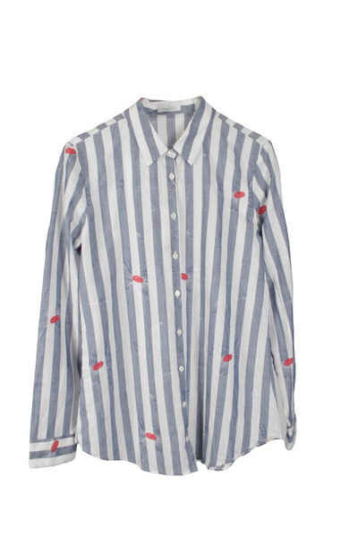 Van Laack Shirttop Van Laack Carry Damen Bluse Hemdbluse Gr. 36 blau-weiß Neu