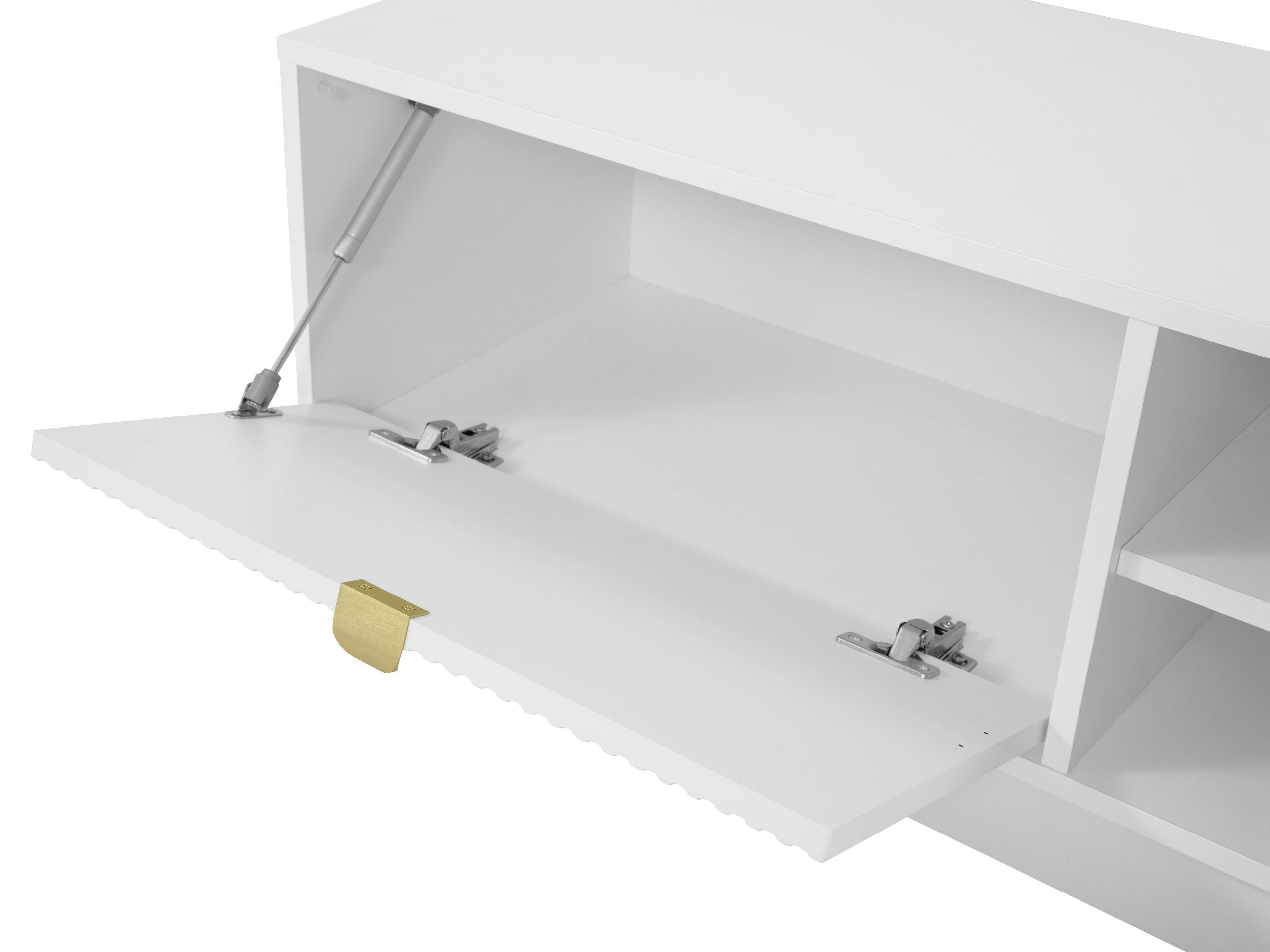 MIRJAN24 TV-Schrank Tireno 2K (mit zwei Klappen) Aluminiumgriff in der Farbe Gold – Bild 5 von 5