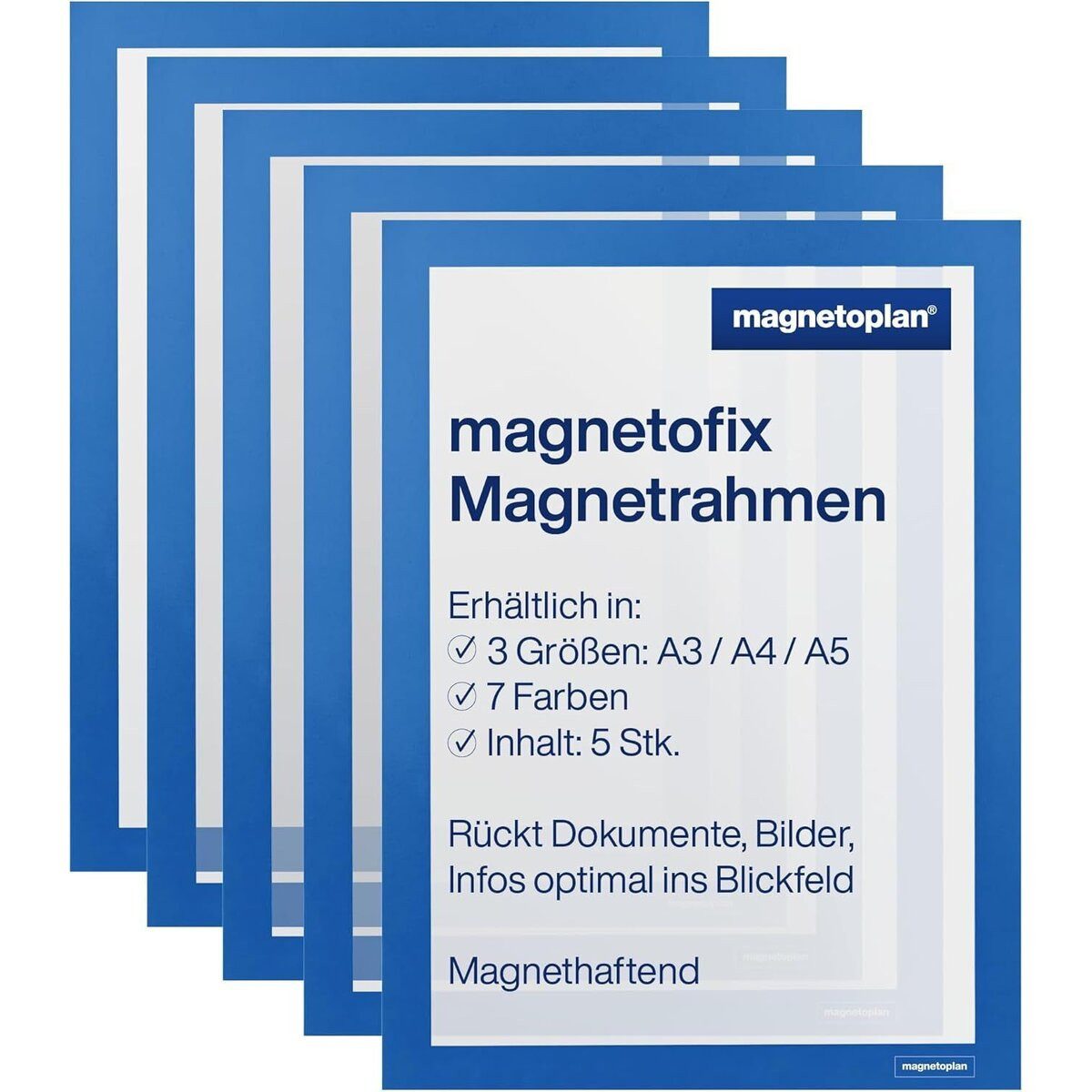 DURABLE Fächermappe Magnetrahmen magnetofix A3 blau VE=5 Stück (12 Stück)