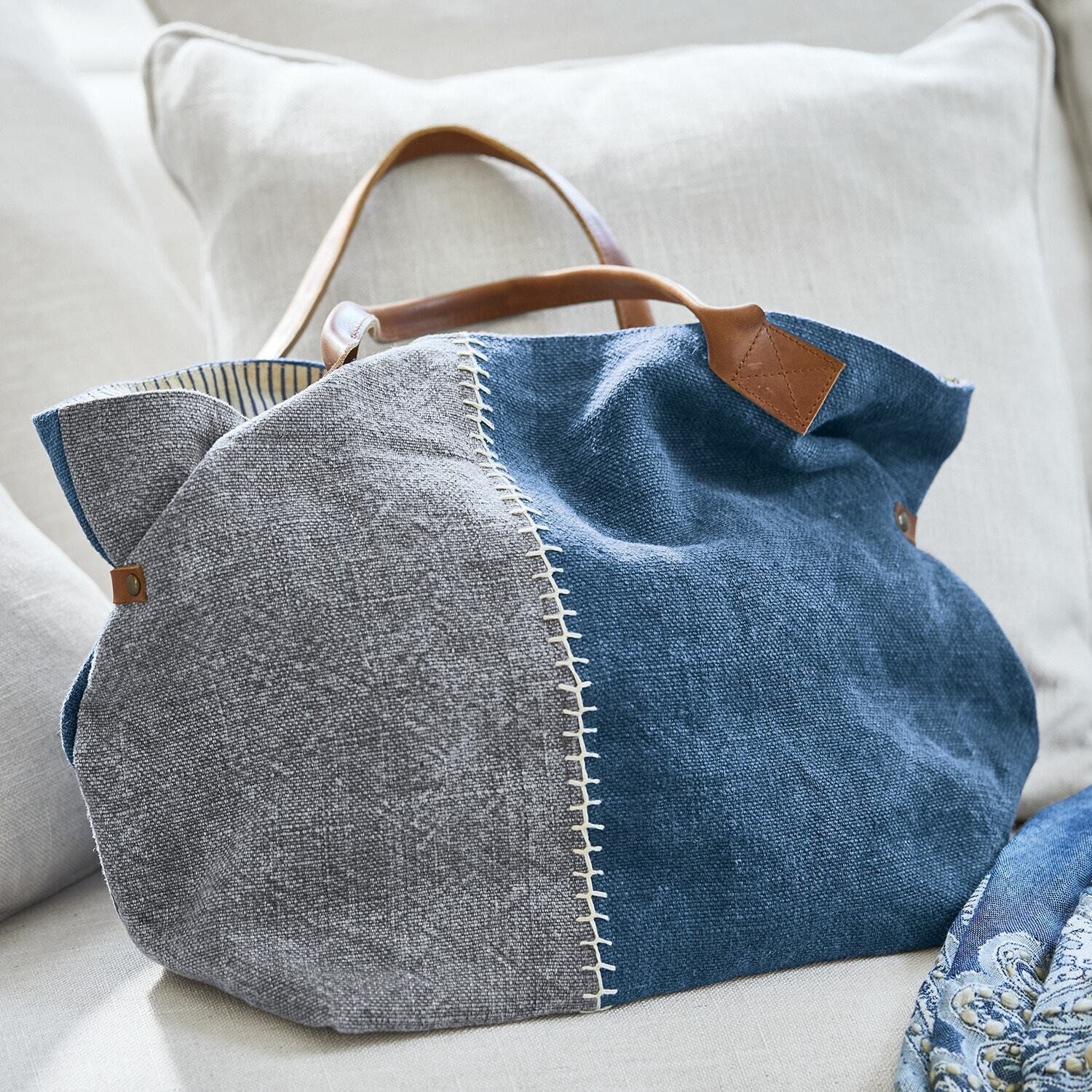 Mirabeau Handtasche Tasche Deux-Parts blau/grau günstig online kaufen