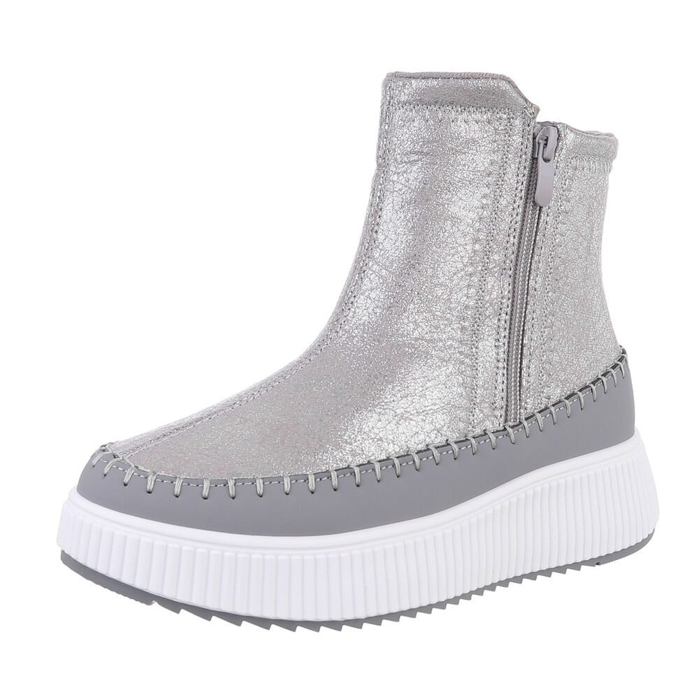Ital-Design Damen Freizeit Plateaustiefelette (87214651) Flach Plateaustief günstig online kaufen