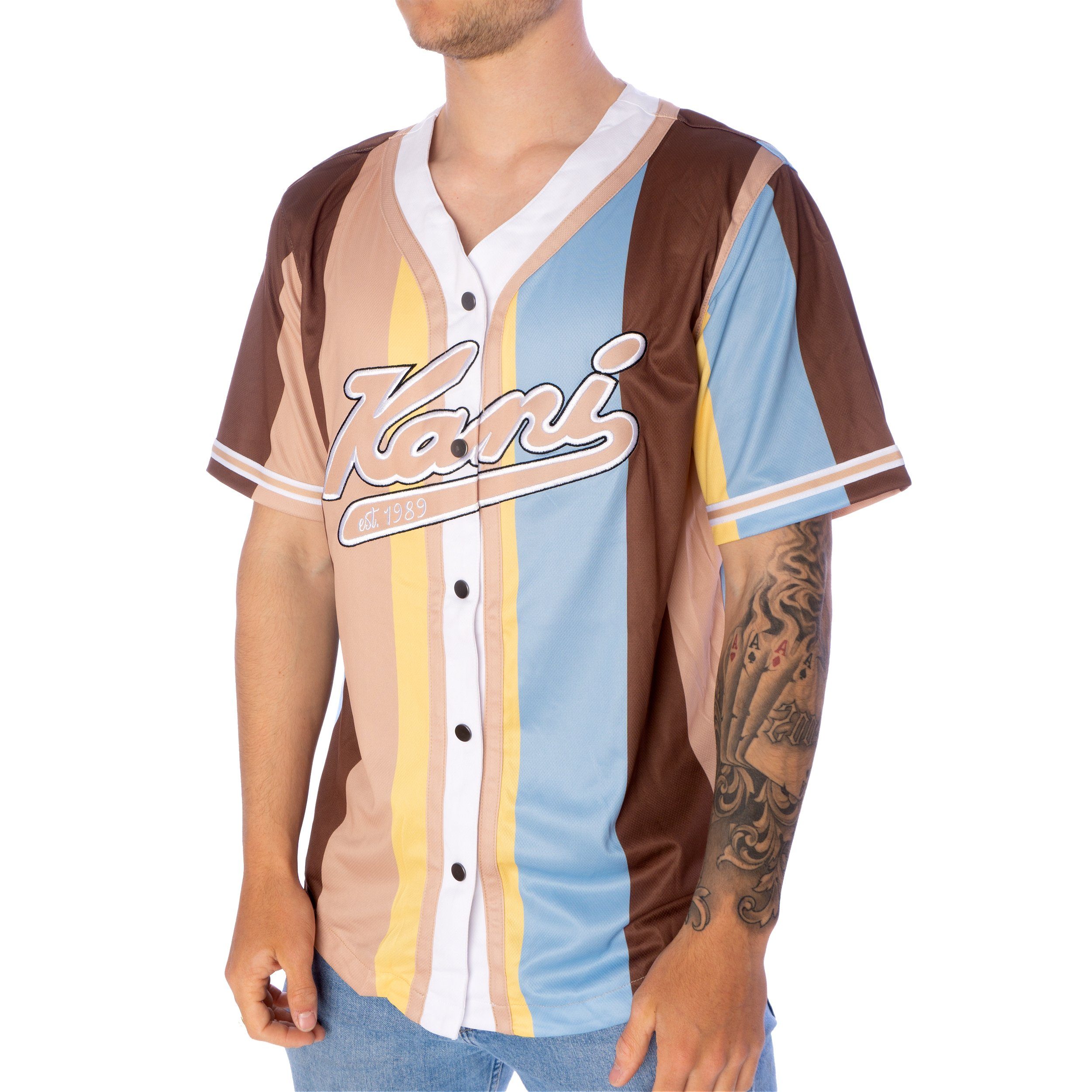 Karl Kani T-Shirt T-Shirt Karl Kani Varsity Striped Baseball (1-tlg)