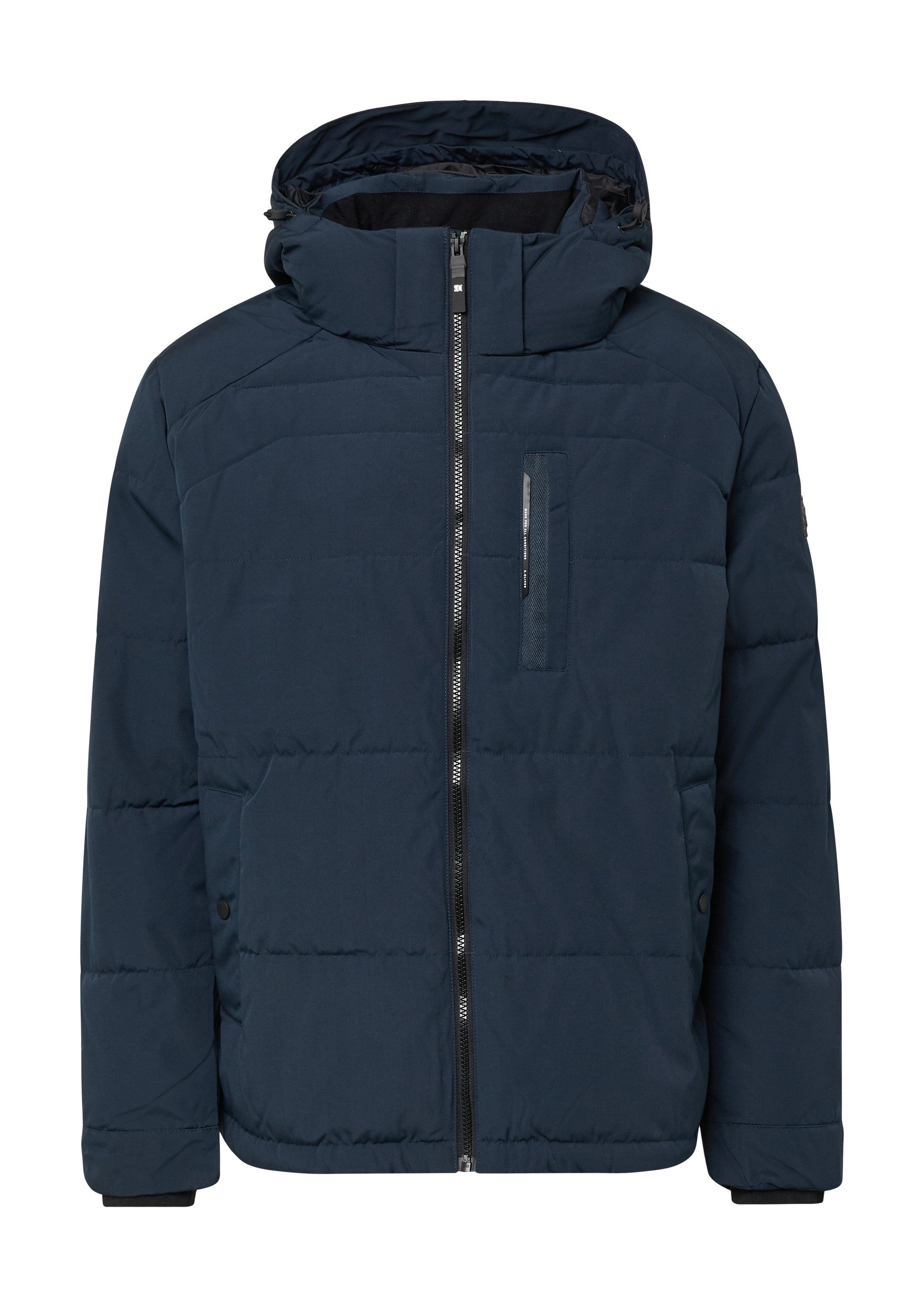 s.Oliver Winterjacke Outdoor-Jacke Wasserabweisende Pufferjacke mit abnehmbarer Kapuze