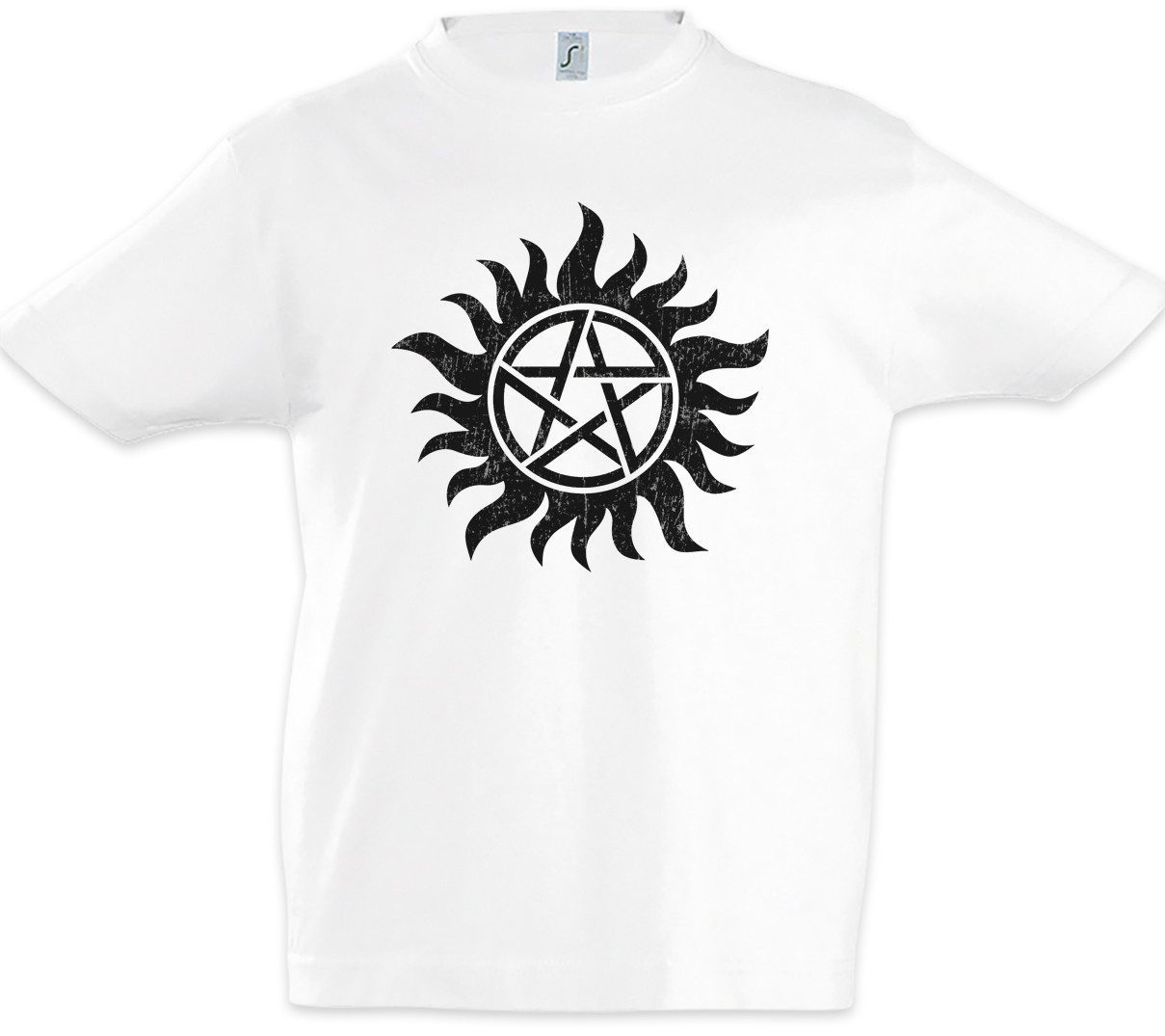 Print-Shirt Anti Possession Symbol Kinder T-Shirt Fun Logo Pentragramm Pentacle