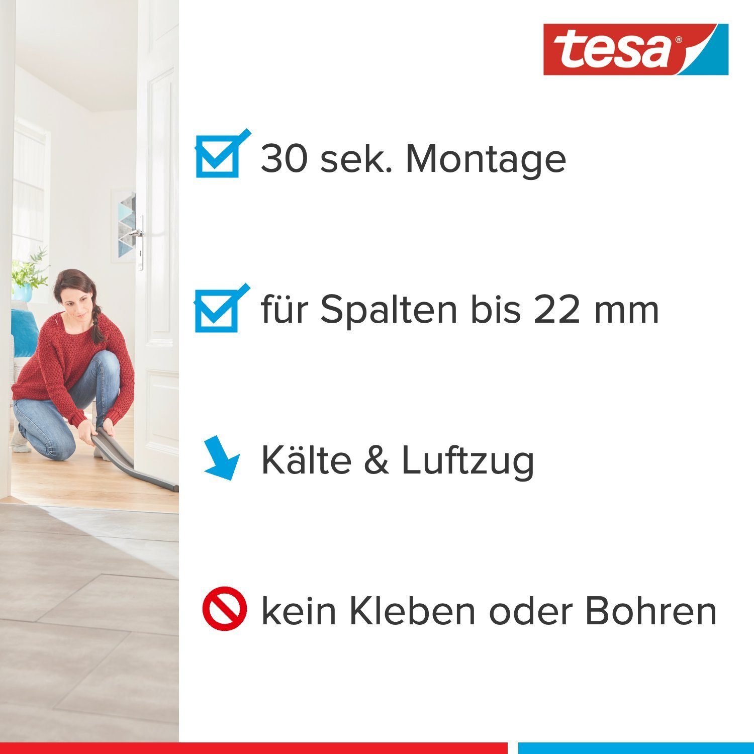 tesa Türbodendichtung tesamoll Zugluftstopper für glatte günstig online kaufen