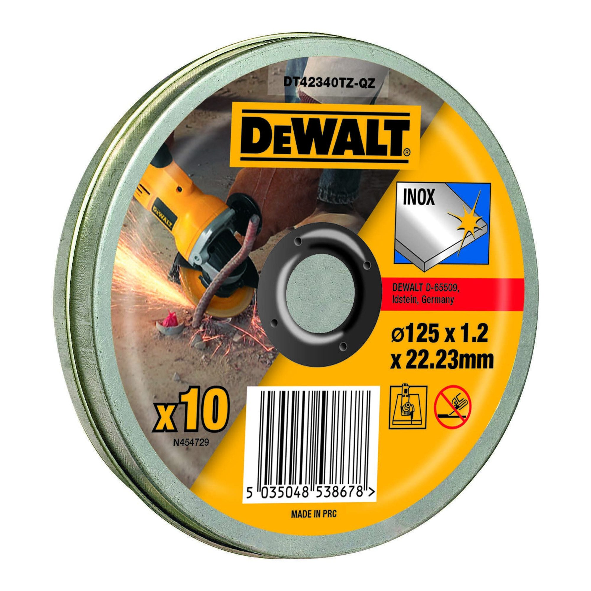 DeWalt Trennscheibe DEWALT Trennscheibe Edelstahl flach 125 mmx1.2 mm DT42340TZ-QZ