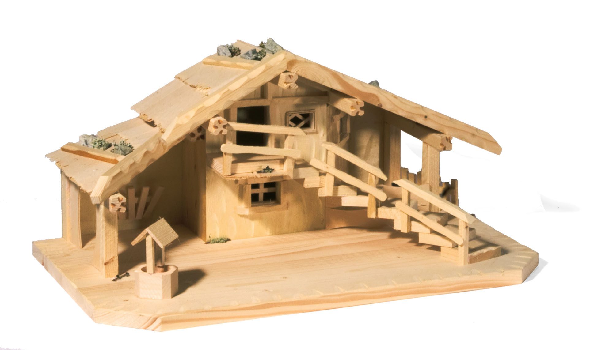 Holzwaren Wasmer Krippe Krippenstall "Treppe" klein
