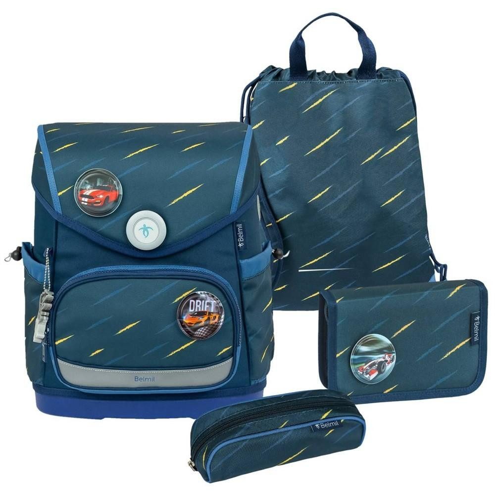 Belmil Schulranzen Orion Blue, 4tlg. gefüllt, Set ab 1.Klasse, Grundschule, Einschulung, für Jungen