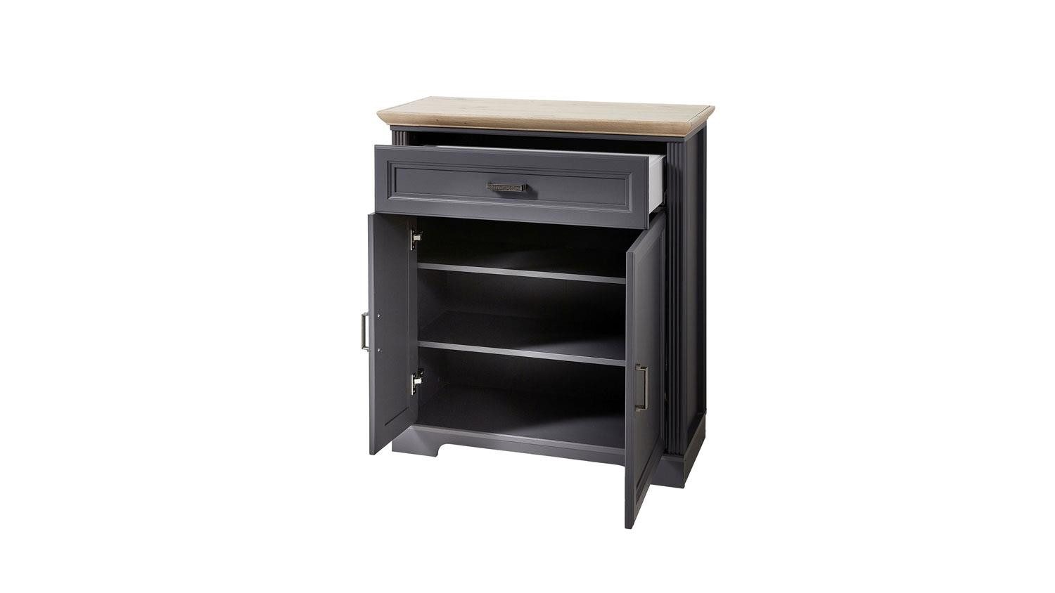 Innostyle Schuhschrank Schuhschrank Jasmin Garderobe in graphit und Artisan Eiche 93x102 cm