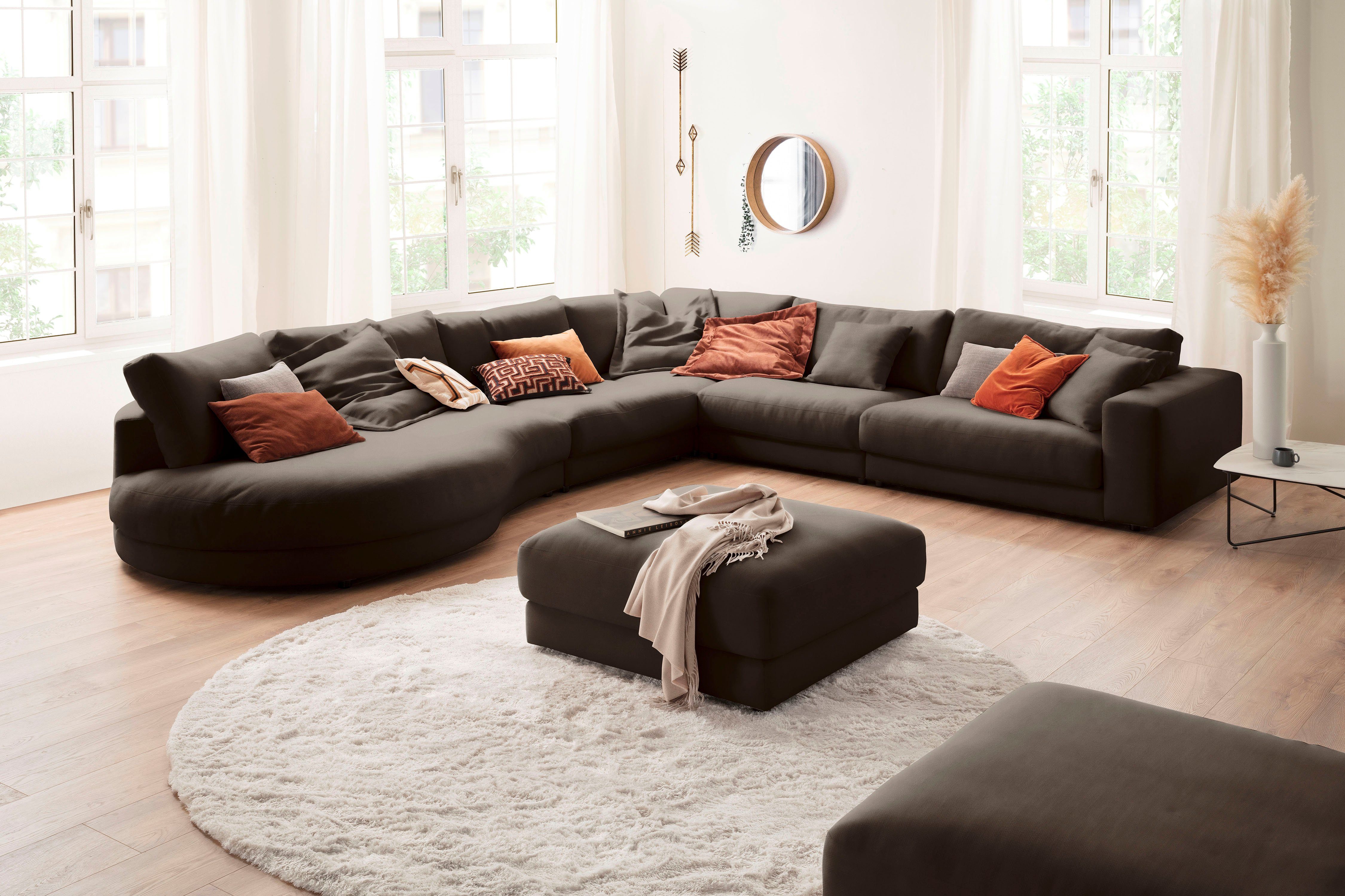 3C Candy Ecksofa Enisa wahlweise II, 3 mit Flatterkissen, Easy Flecken-Schutz-Bezug care incl