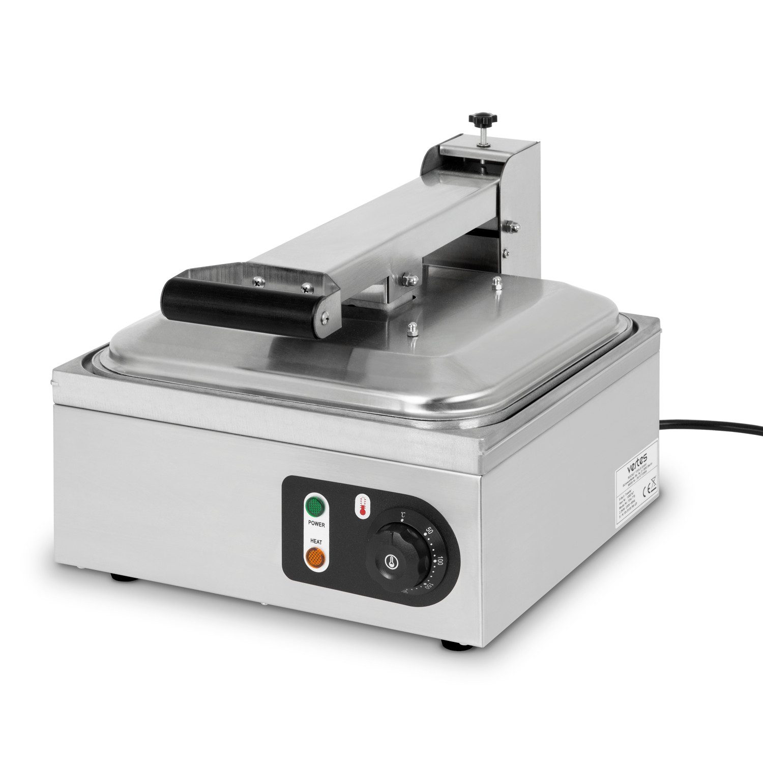 vertes Toaster Sandwichtoaster für 9 Scheiben Edelstahl, 2200W, 230V, 2200 W, 50 bis 300 Grad C Stufenlos Regulierbar, Krümelfach