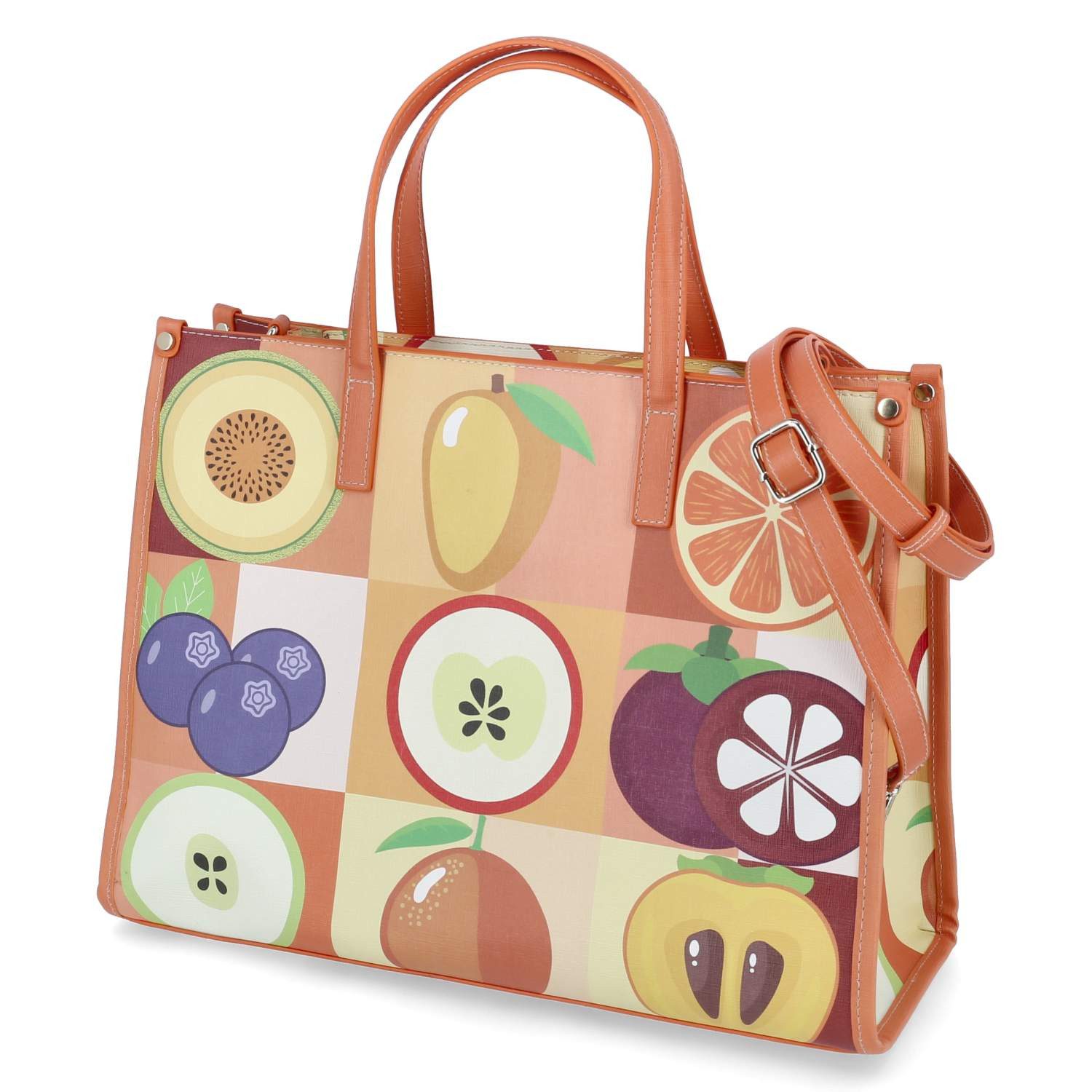 Fräulein Frida Shopper Fräulein Frida FF2069,610 Damen Henkeltaschen Synthetik orange