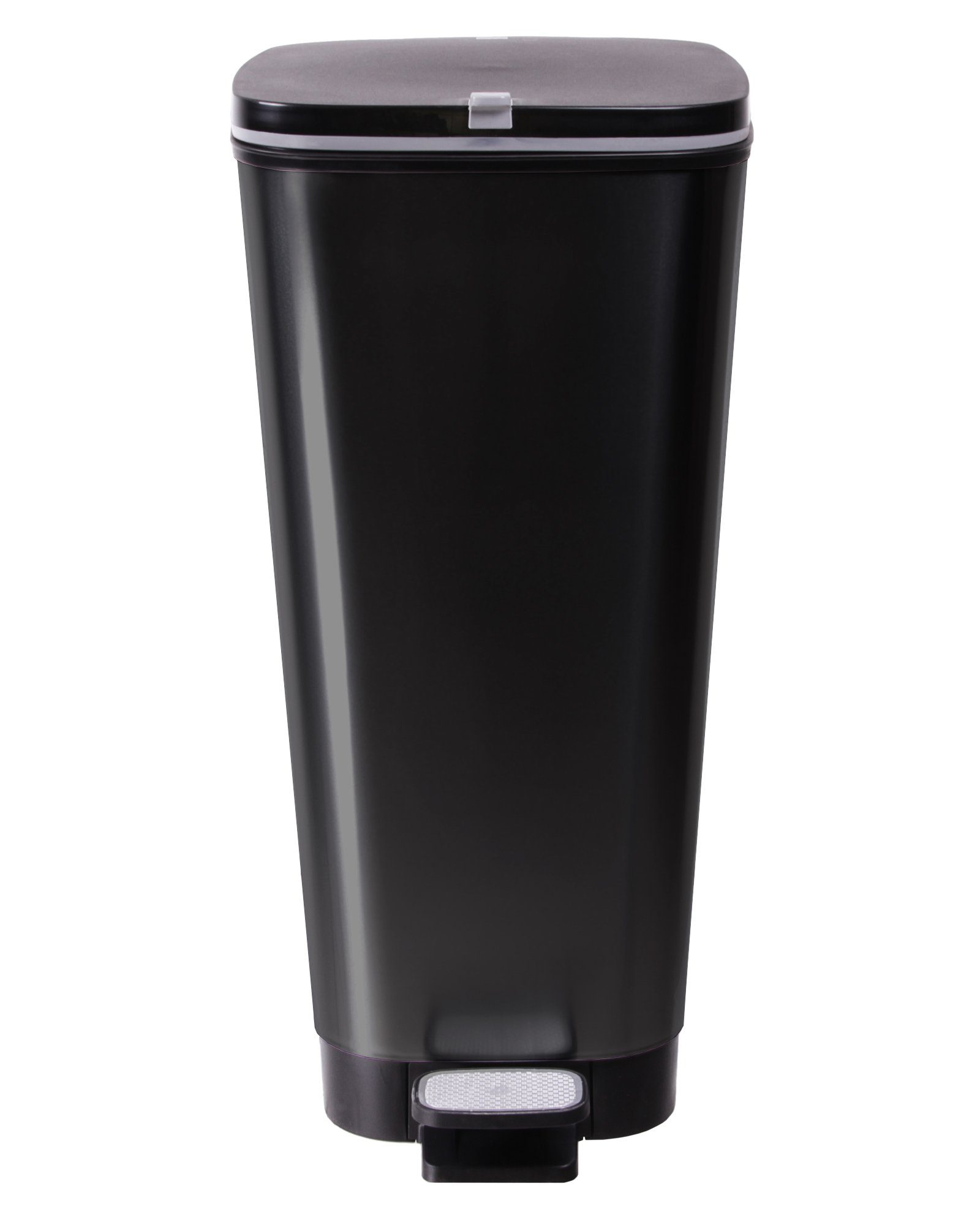 Mülleimer Mülleimer Black) (Metal L aus Abfalleimer 45 Treteimer ONDIS24 Chic Liter Kunststoff