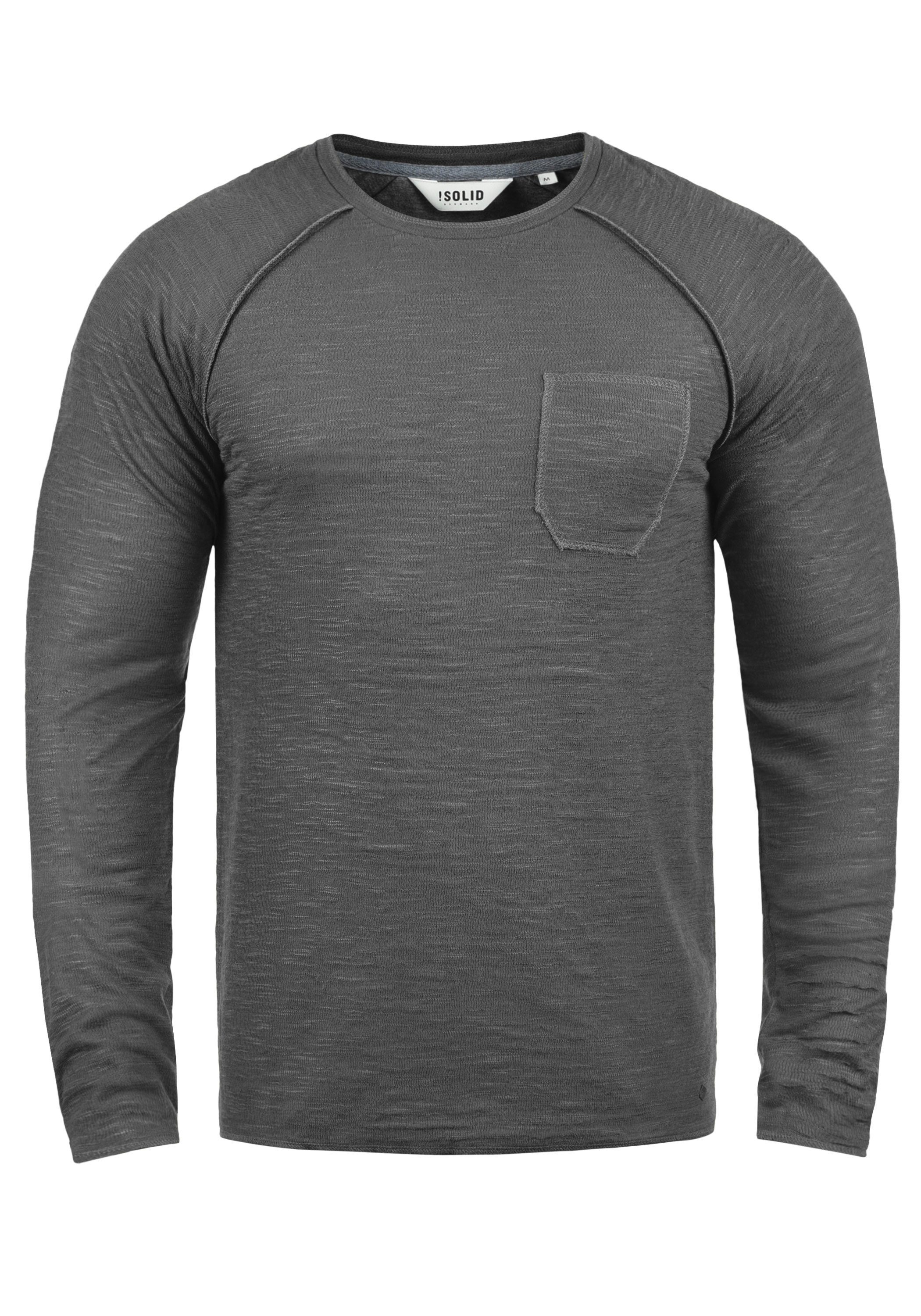 !Solid Sweatshirt SDDon Sweatpullover mit Brusttasche Dark Grey (2890)