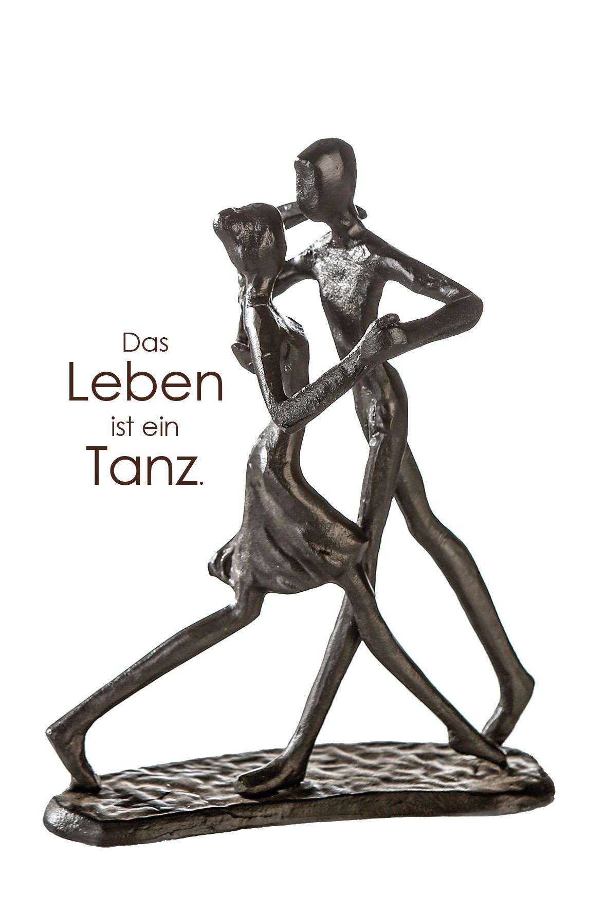 GILDE Dekofigur GILDE Skulptur Dancing - braun - H. 17cm x B. 13cm