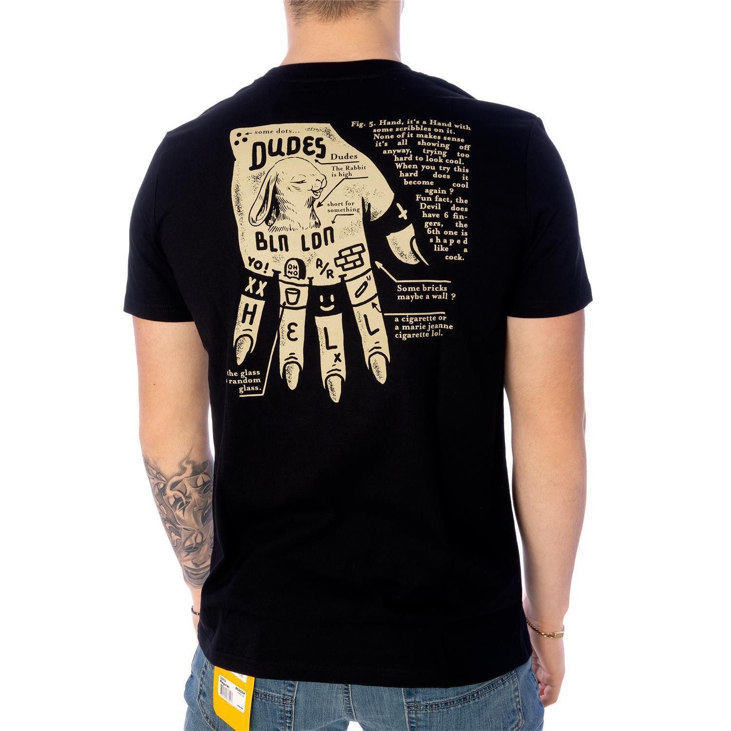 The Dudes T-Shirt T-Shirt The Dudes Dead Hand (1-tlg) Großer "The Dudes" Logo-Print auf der Rückseite
