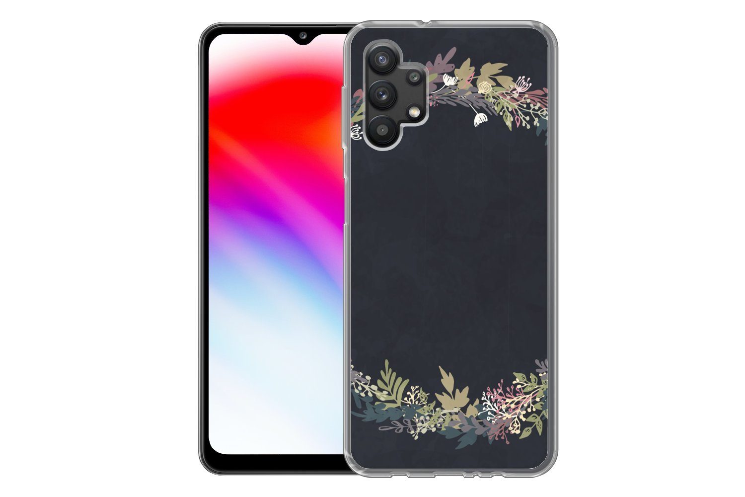 MuchoWow Handyhülle für Samsung Galaxy A32 5G Girlande - Pastell - Sommer, Smartphone-Bumper, Print, Handy Schutzhülle Dünn