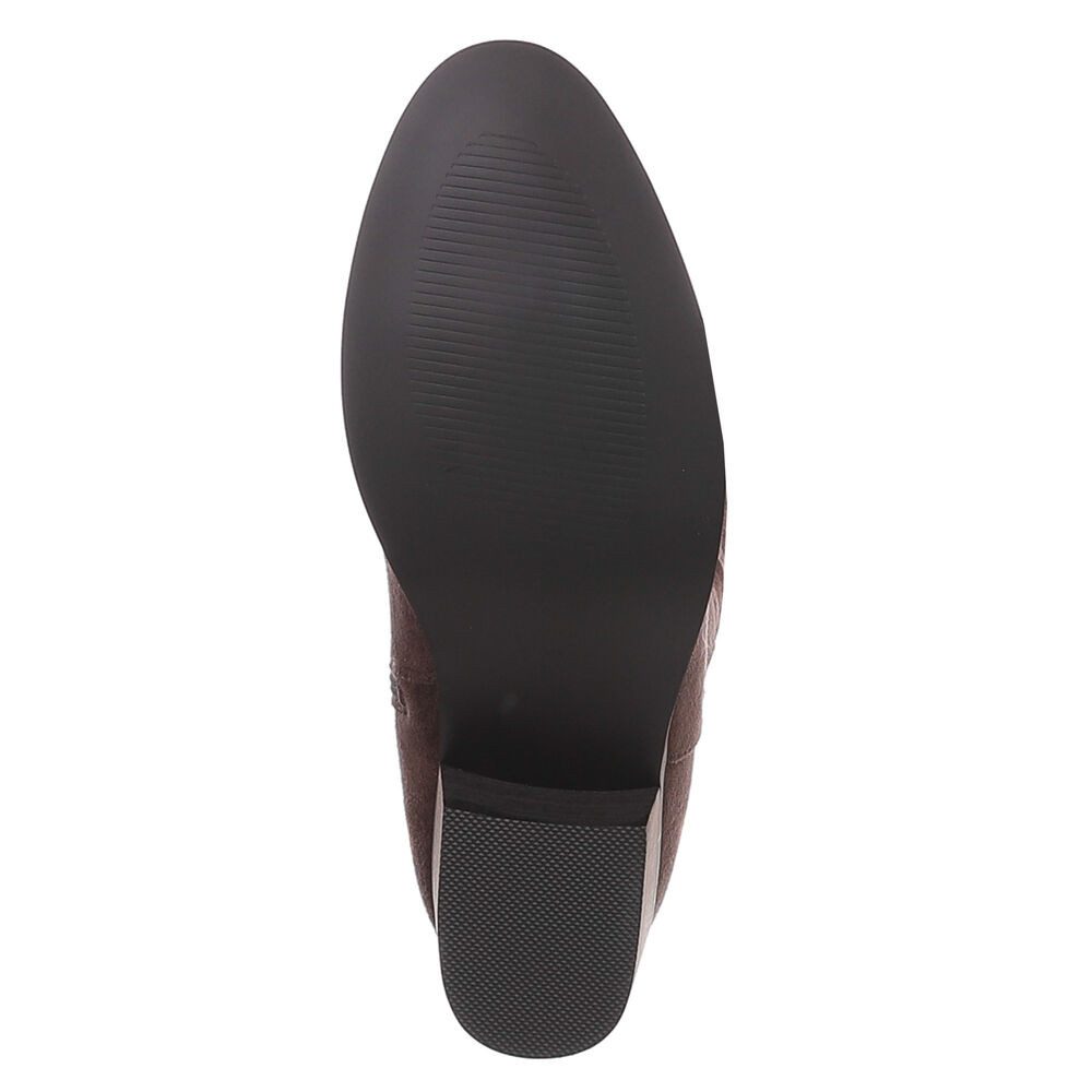 Ital-Design Damen Cowboyboots mit Blockabsatz und Ziernähten Westernstiefel (92299885) Blockabsatz Flache Stiefel in Braun – Bild 3 von 5