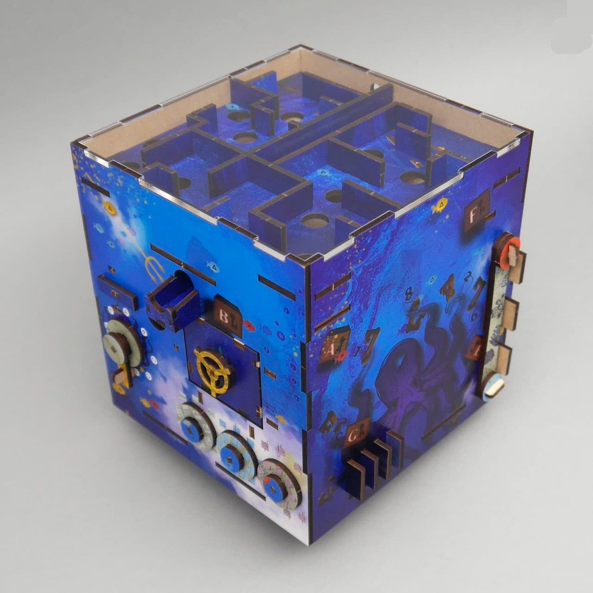 ROMBOL Denkspiele Spiel ATLANTIS LABYRINTH - tolle Escape Room Box, Cluebox, Knobelspiel
