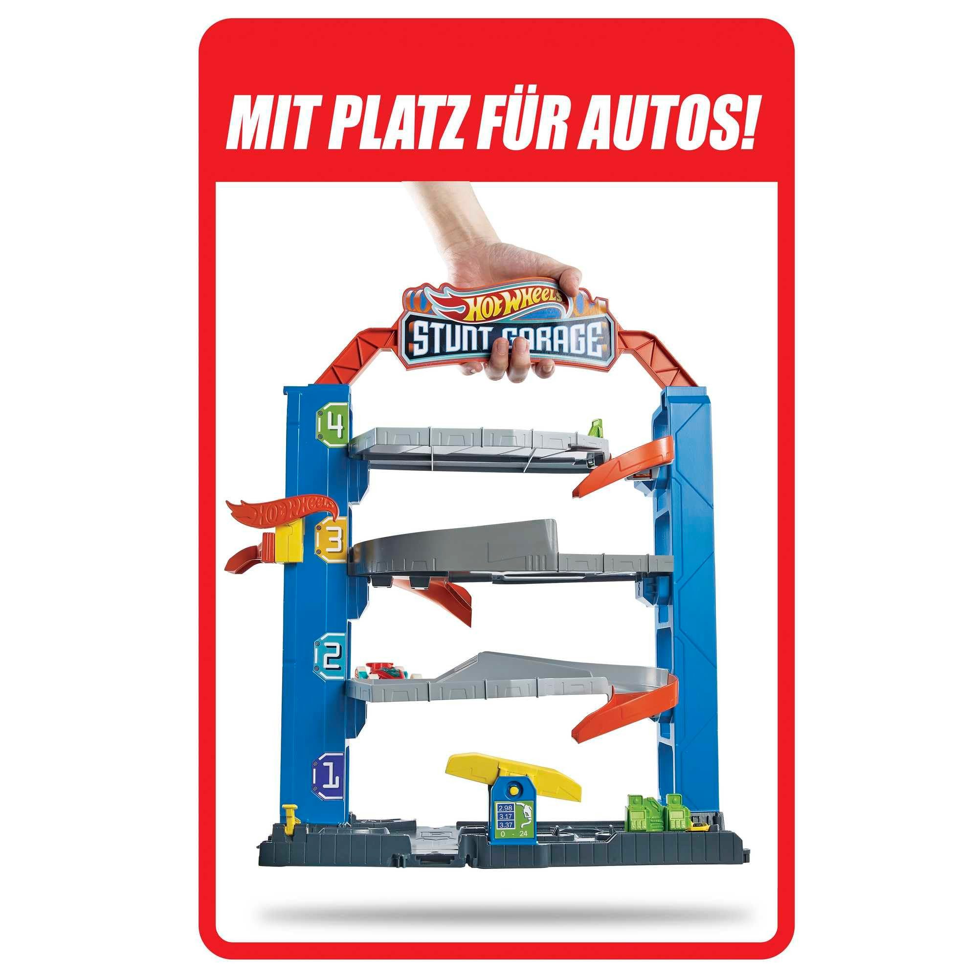Hot Wheels Modellauto City Stunt-Garage Parkhaus, Hot Wheels Spielset