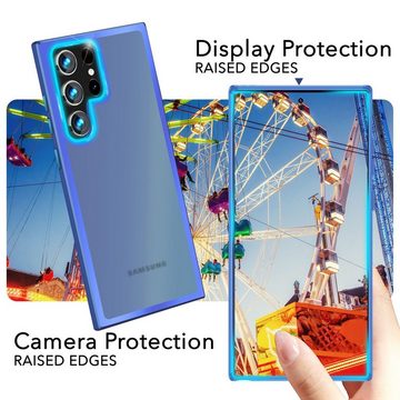 Nalia Smartphone-Hülle Samsung Galaxy S24 Ultra, Matte Hybrid Hülle / Semi-Transparent / Anti-Schock Rahmen / Stoßfest