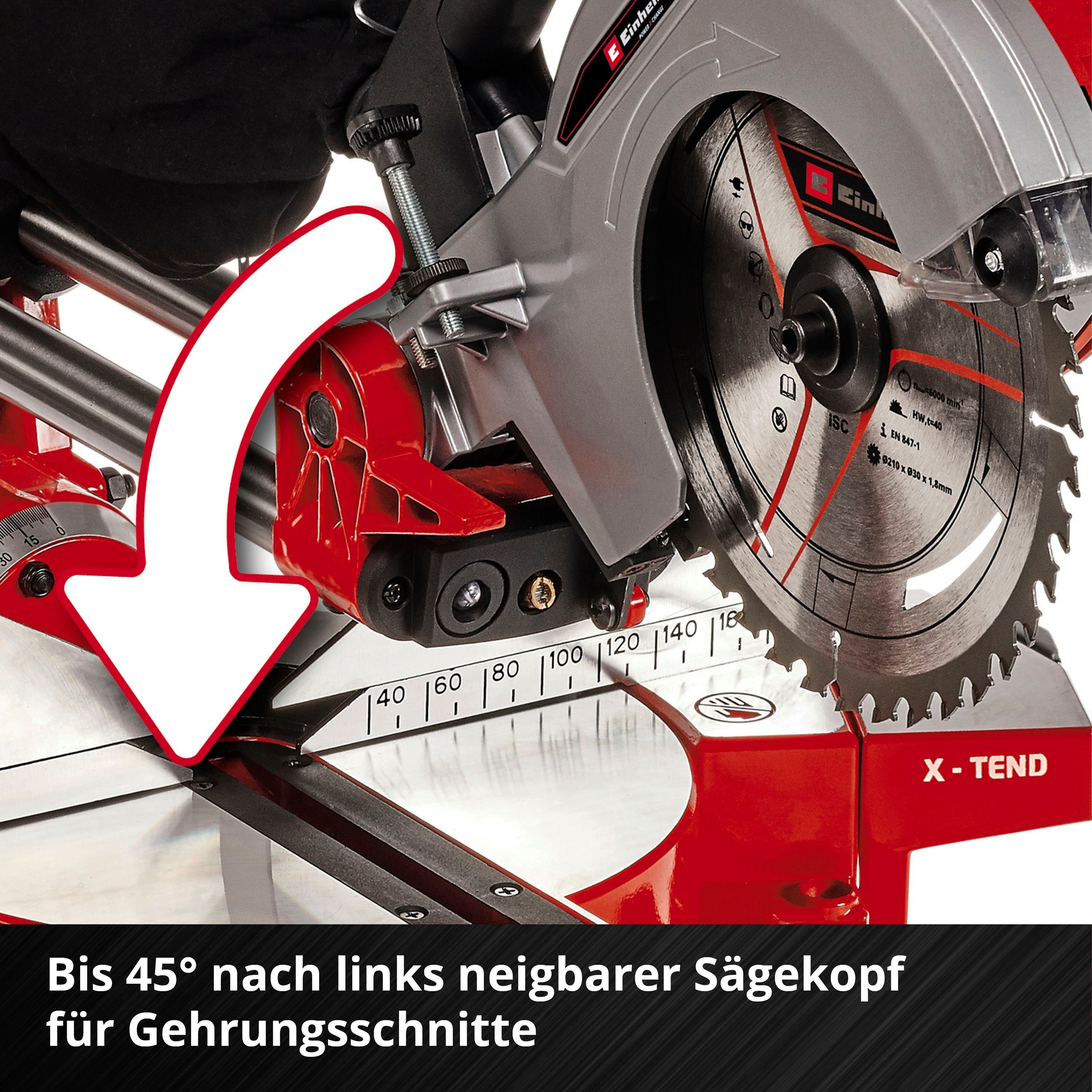 Einhell Akku-Kapp-Gehrungssäge TE-SM 36/210 Li - Solo, 1-St. – Bild 3 von 5