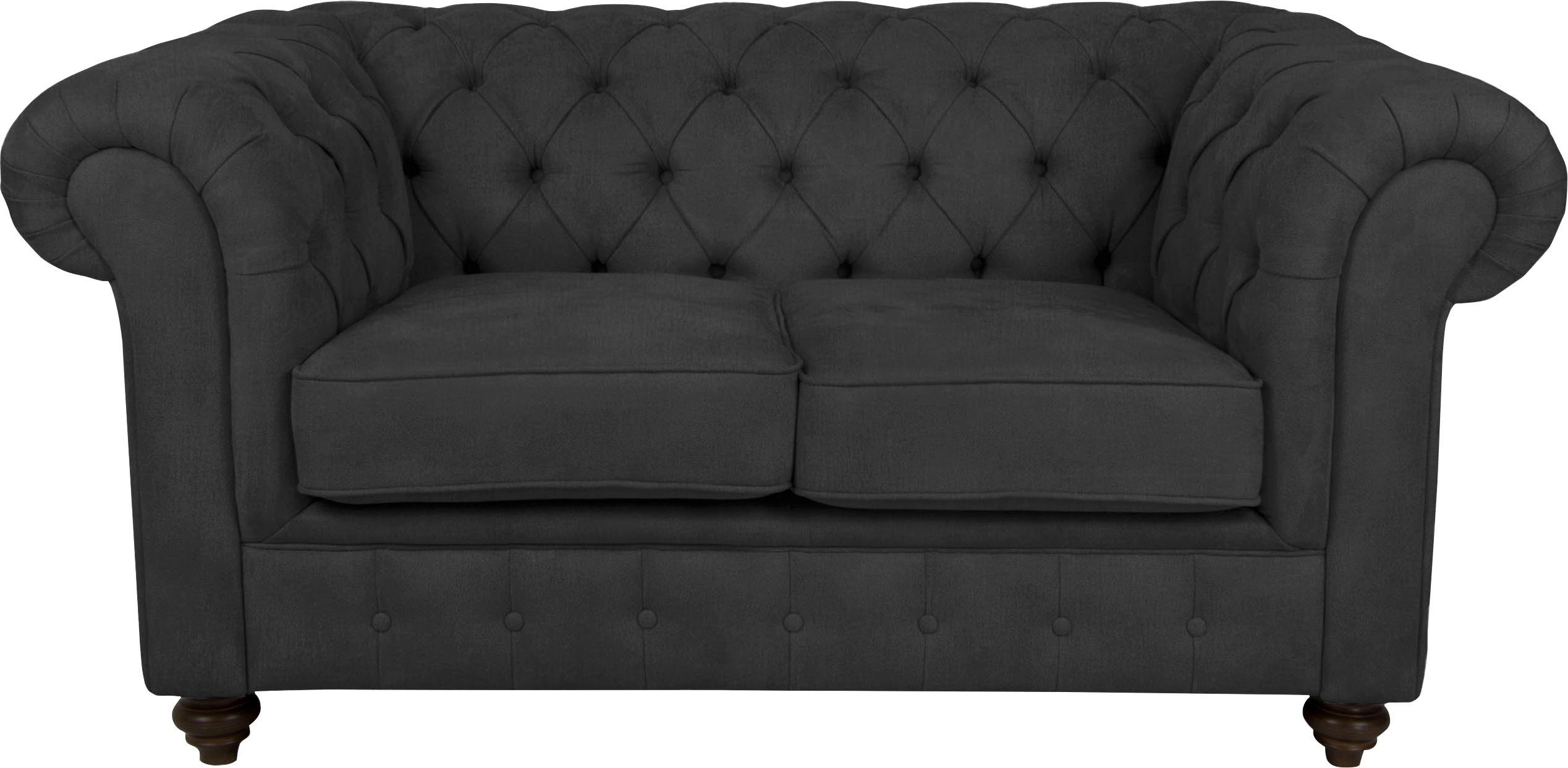 Home affaire Chesterfield-Sofa Duc 2-Sitzer, hochwertige Knopfheftung im Rü günstig online kaufen