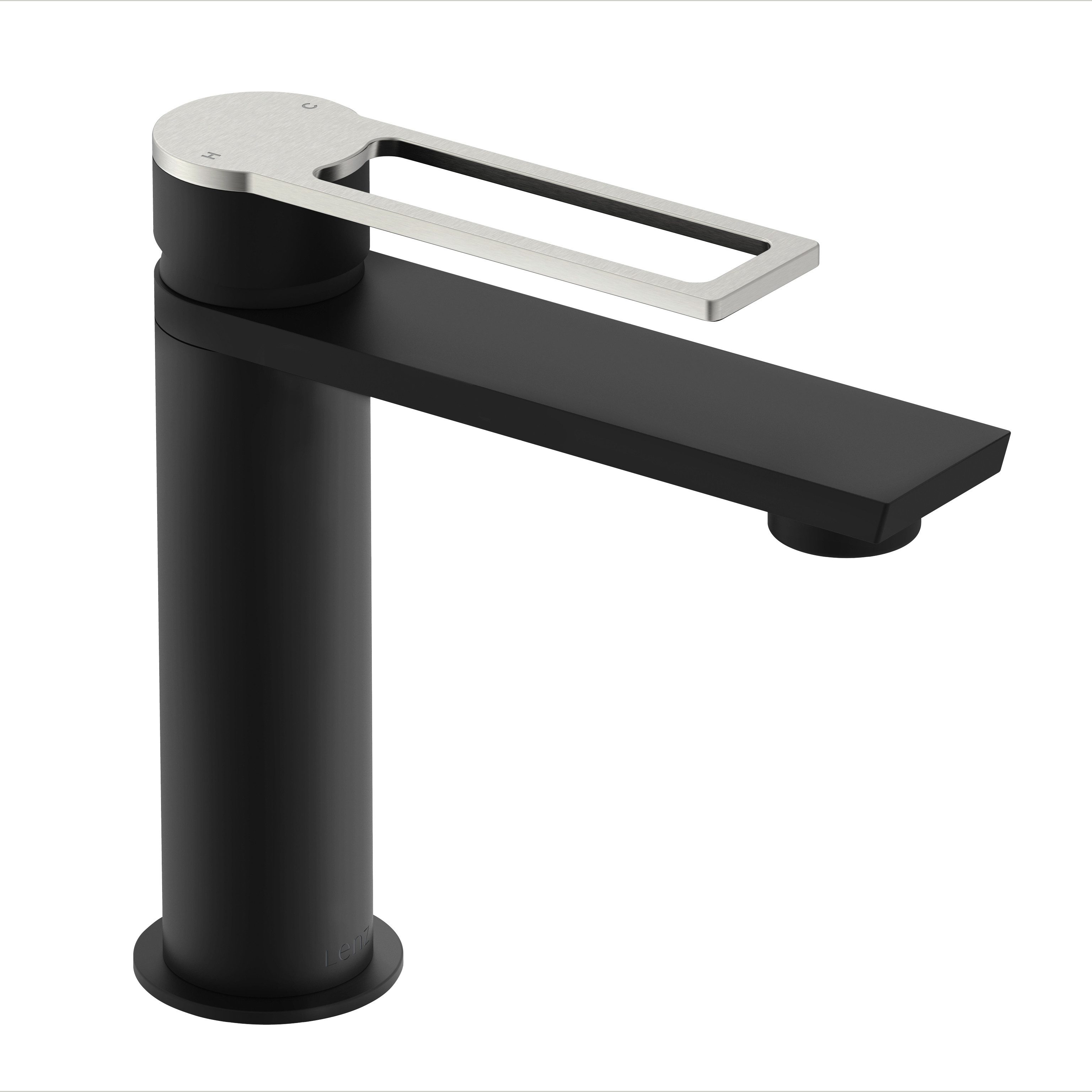 Lenz Waschtischarmatur MINA schwenkbare Mischdüse, Easy-Clean-Pop-Up-Ventil, Anti-Fingerabdruck