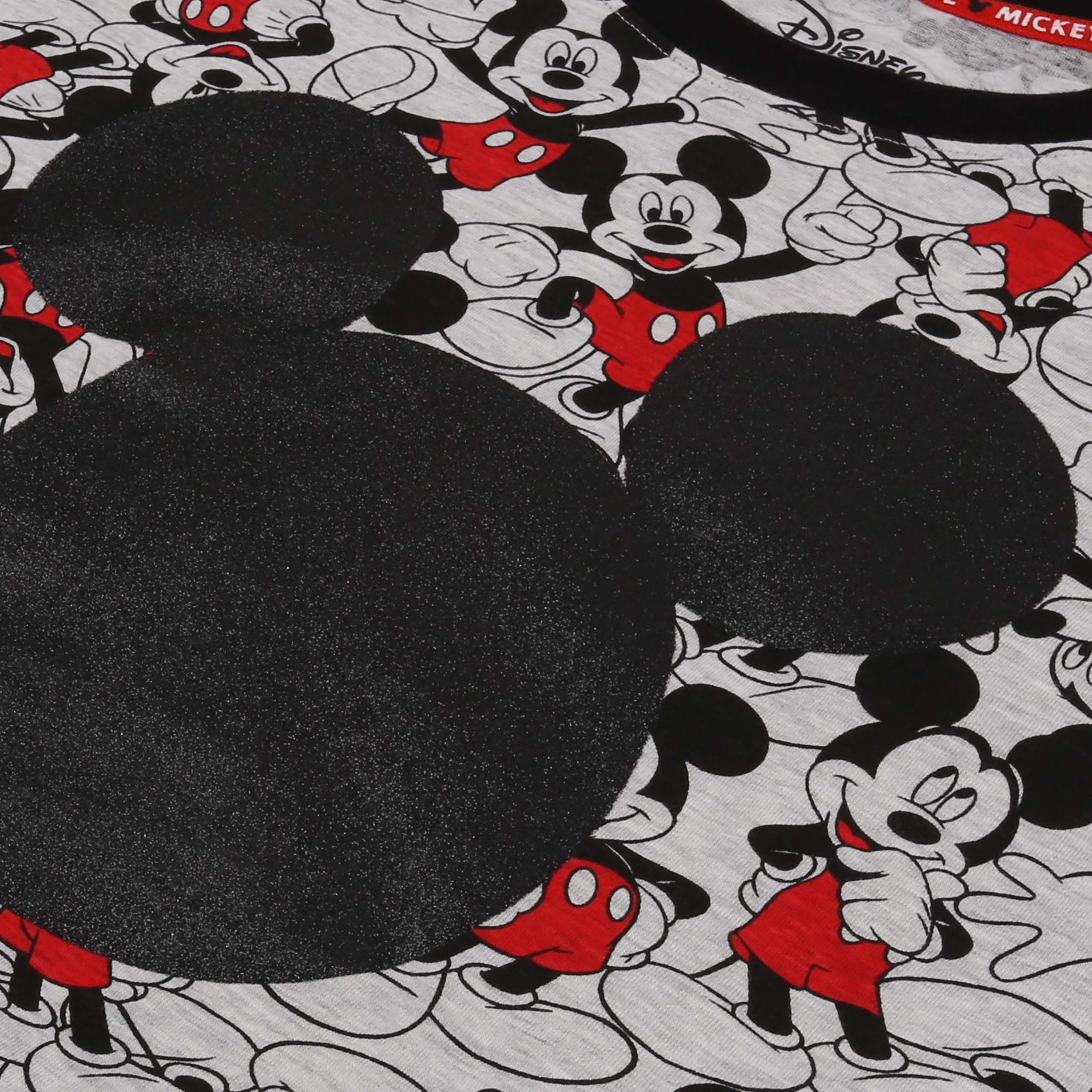 Langarmshirt DISNEY Mickey Mouse langarm Damenbluse, grau, Baumwolle, XS