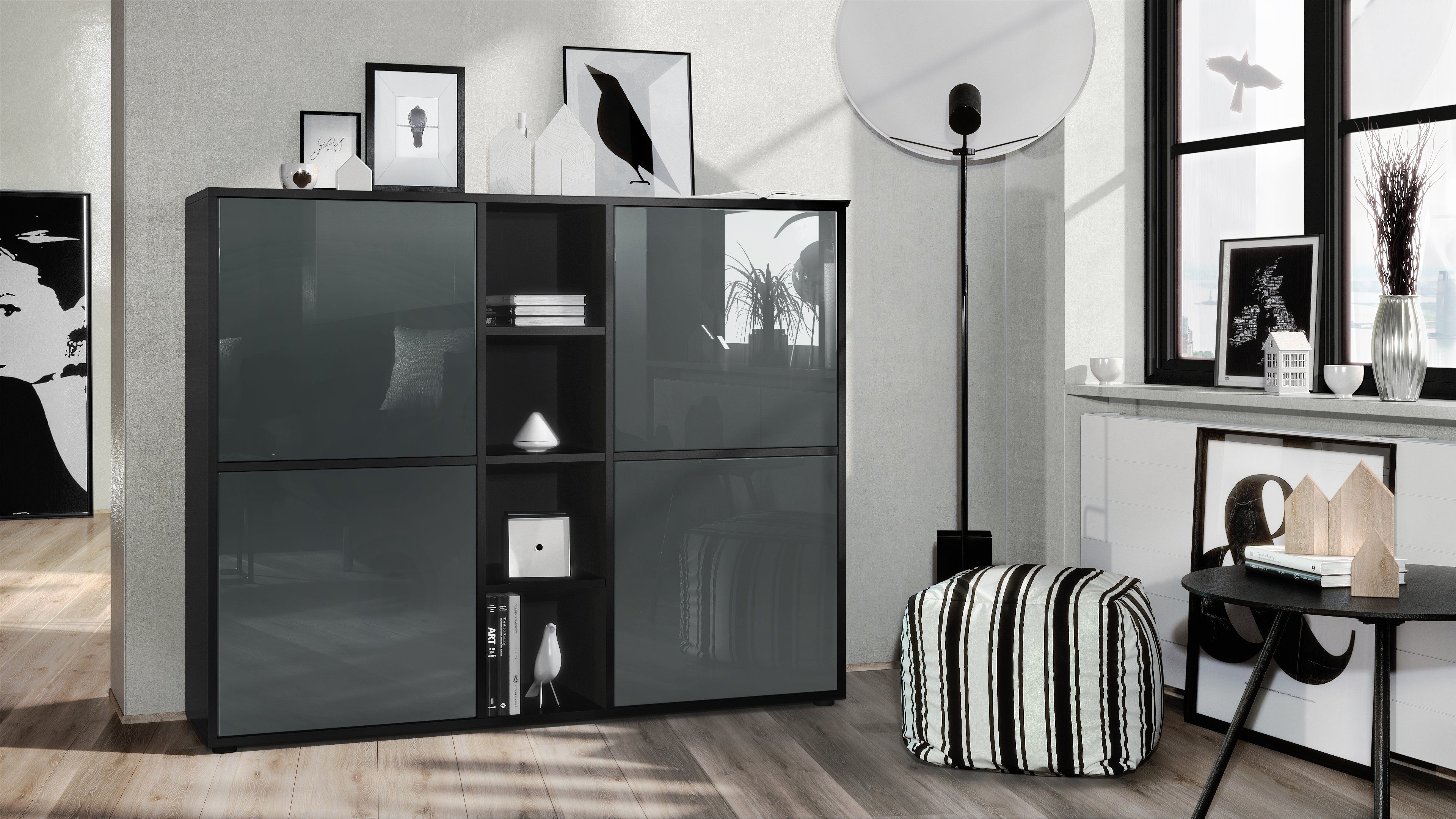 Vladon Highboard Cuba V3 (Highboard, Schrank günstig online kaufen