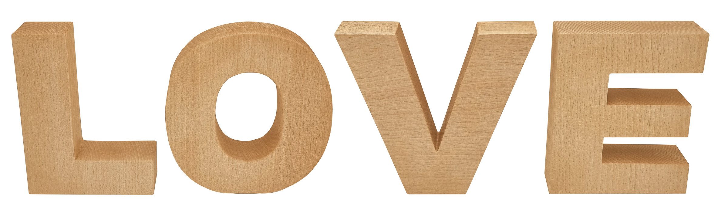 ERST-HOLZ Dekoobjekt Massivholzbuchstaben Buche LOVE Dekoration