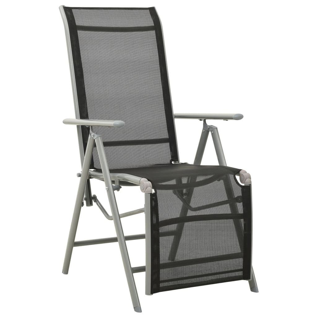 vidaXL Gartenstuhl Garten-Liegestuhl Textilene und Aluminium Silbern (1 St) Silber | Silber | Stühle