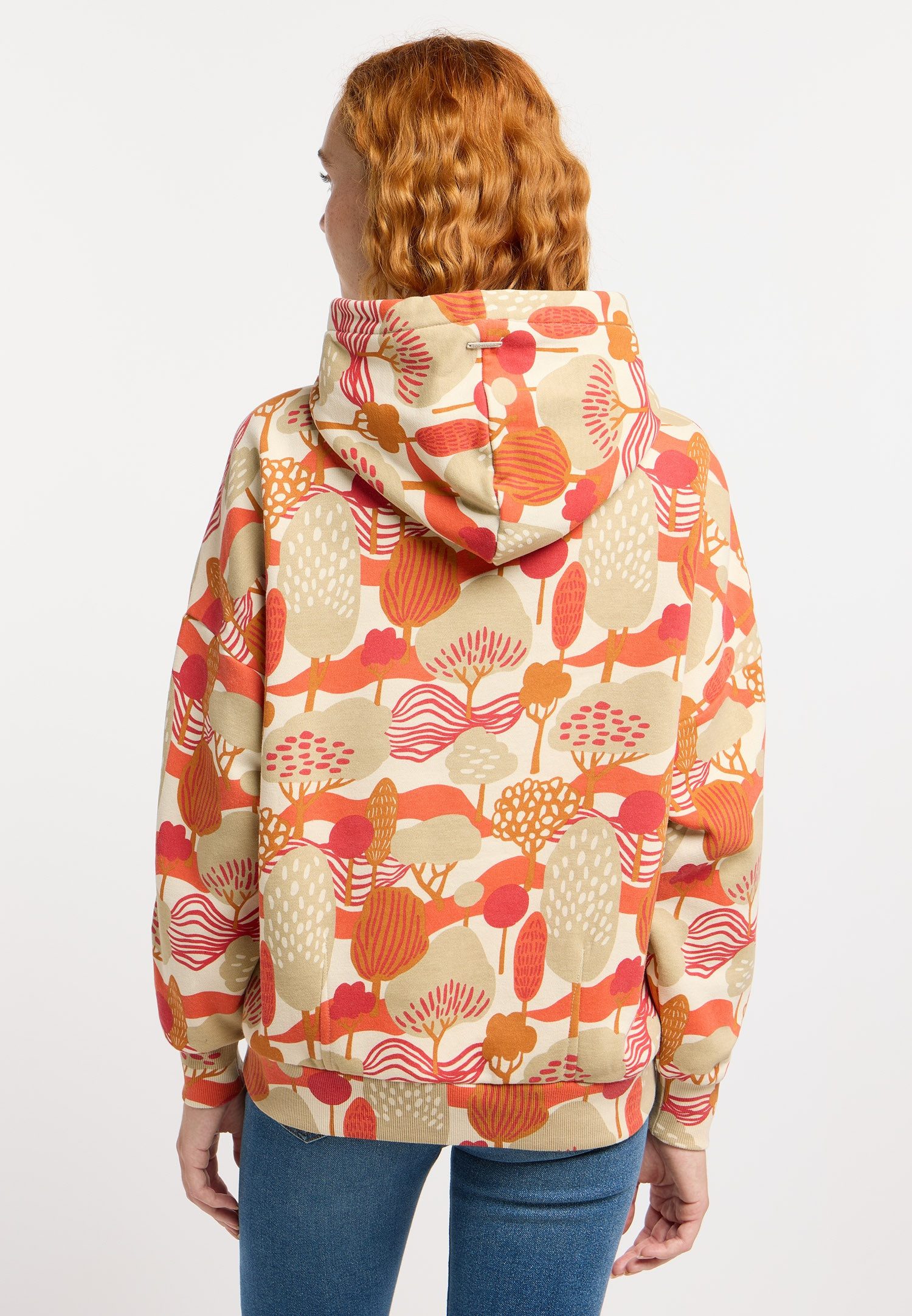 Ragwear Kapuzensweatshirt PIRITA PRINT mit Rundhalsausschnitt und Kordelverschluss, normale Schnittform – Bild 3 von 5
