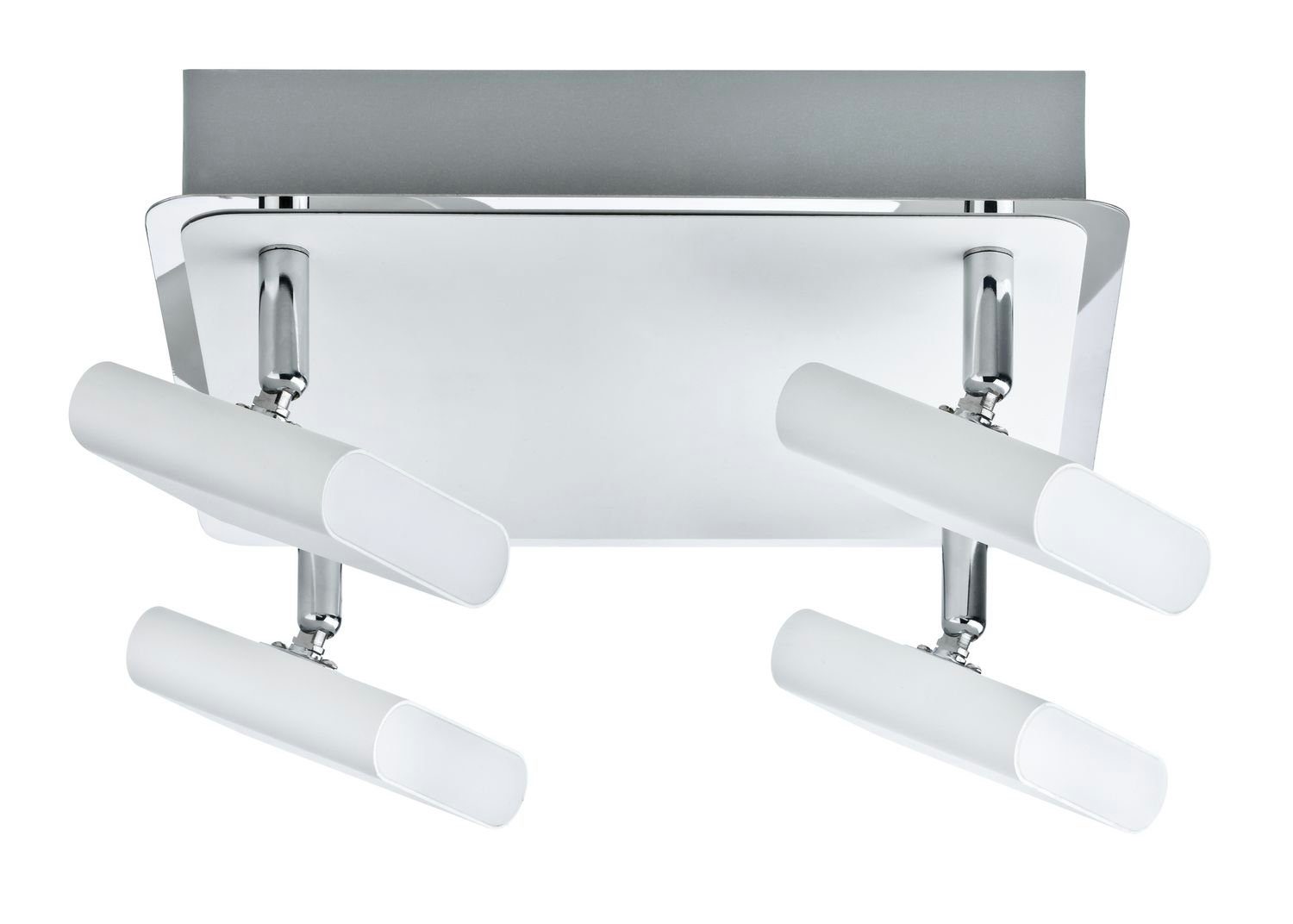 Paulmann Deckenleuchten Paulmann Spotlight Launcher 4x4,5W Weiß gebürstet/Chrom 230V Metall, Paulmann Spotlight Launcher 4x4,5W Weiß gebürstet/Chrom 230V Metall