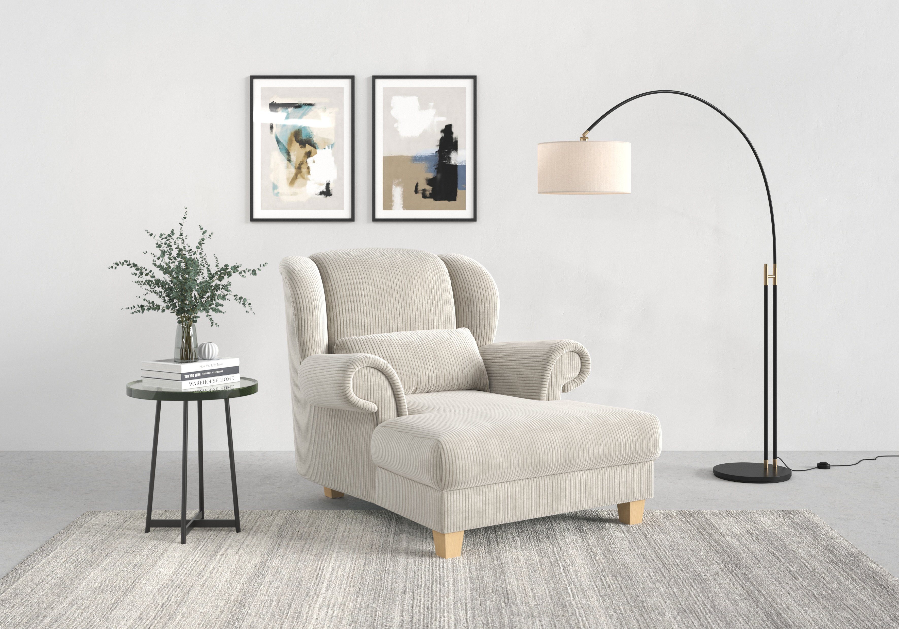 Verkauf neuer Produkte durchgeführt Home affaire mit inkl. Design, softem, (1-St), weichem Zierkissen Sitzkomfort, Queenie zeitloses Loveseat Loveseat