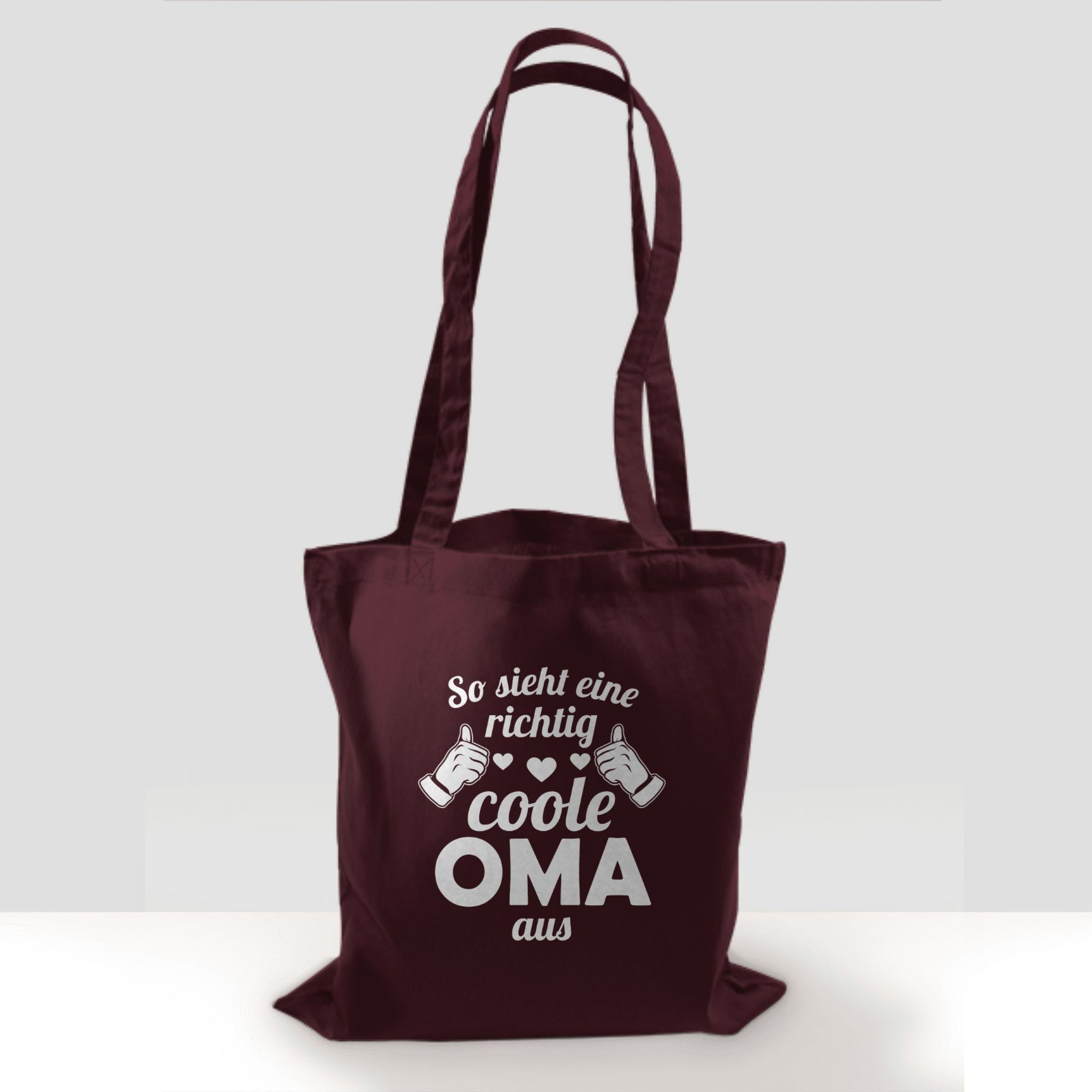 eine Bordeauxrot Geschenk Oma sieht Oma 1 Shirtracer aus, richtig coole Umhängetasche So